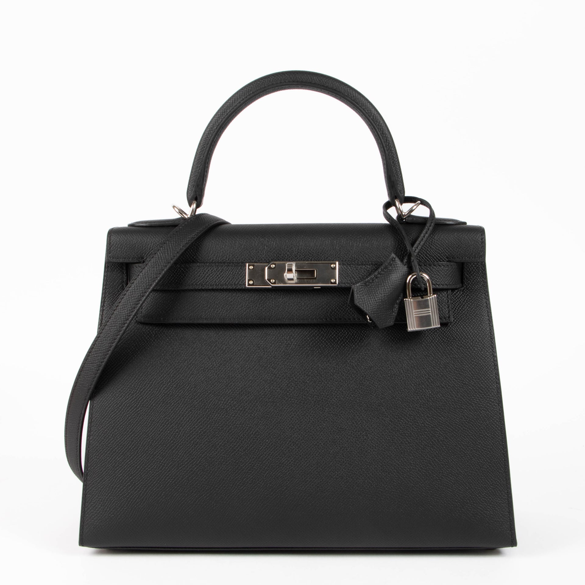 Hermès Kelly 28 Black Epsom PHW