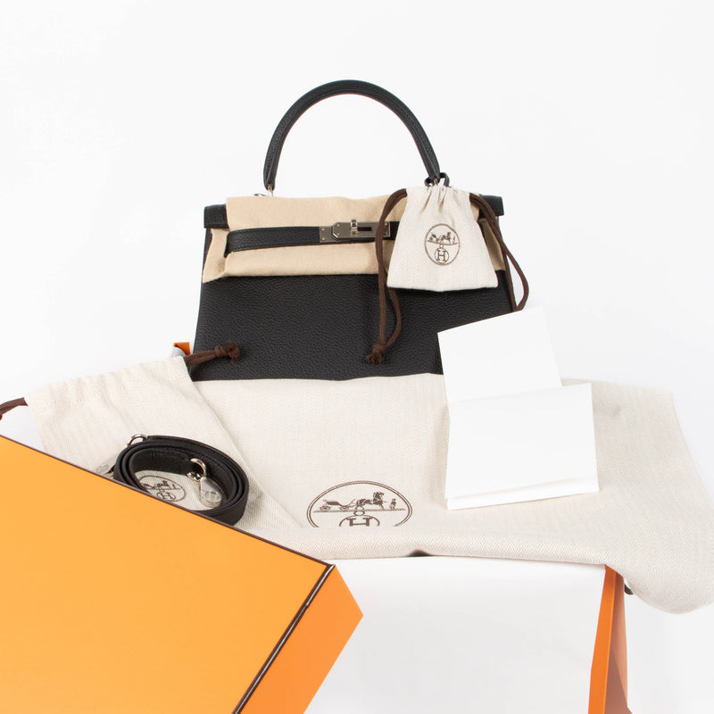 Hermès Kelly 28 Black Togo PHW