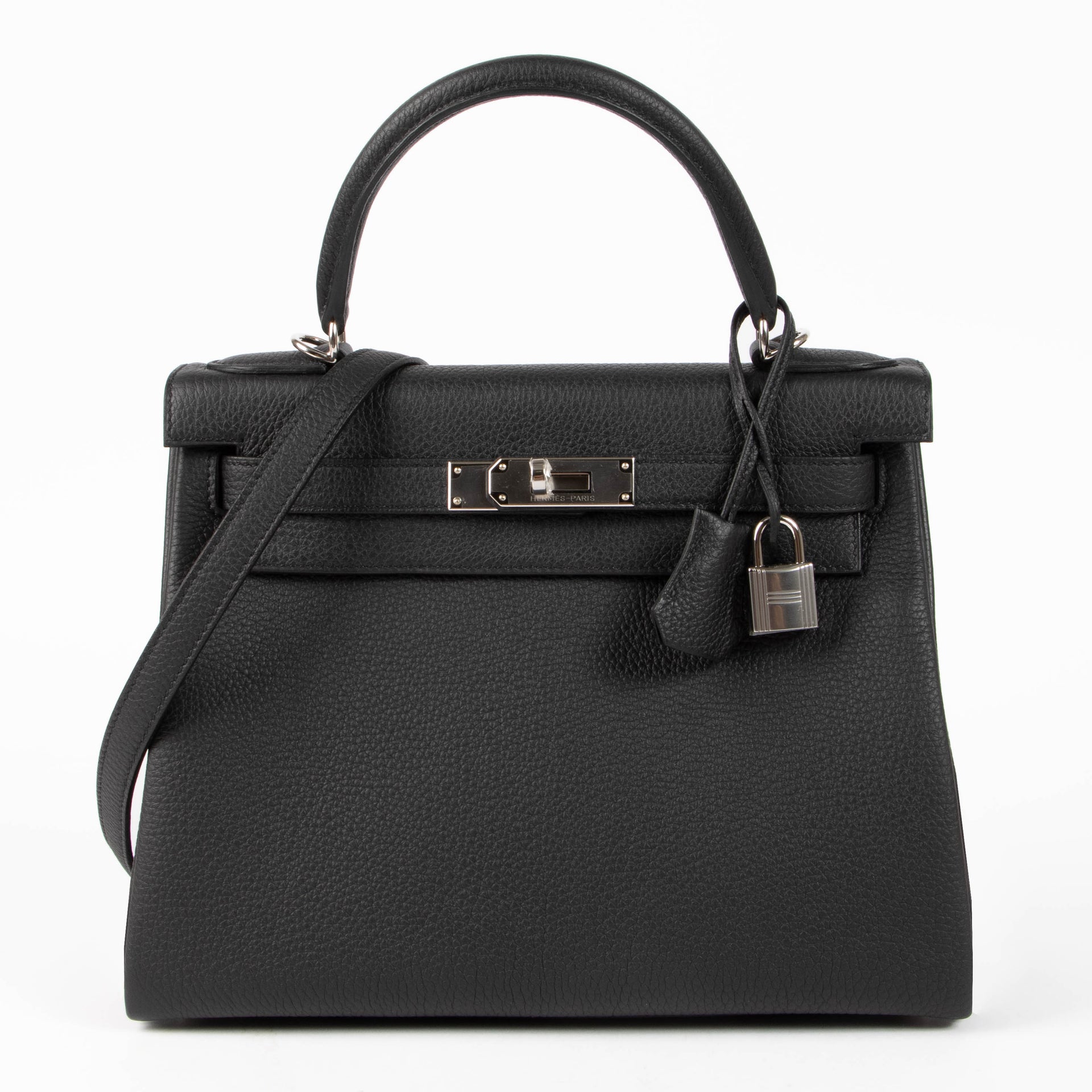 Hermès Kelly 28 Black Togo PHW