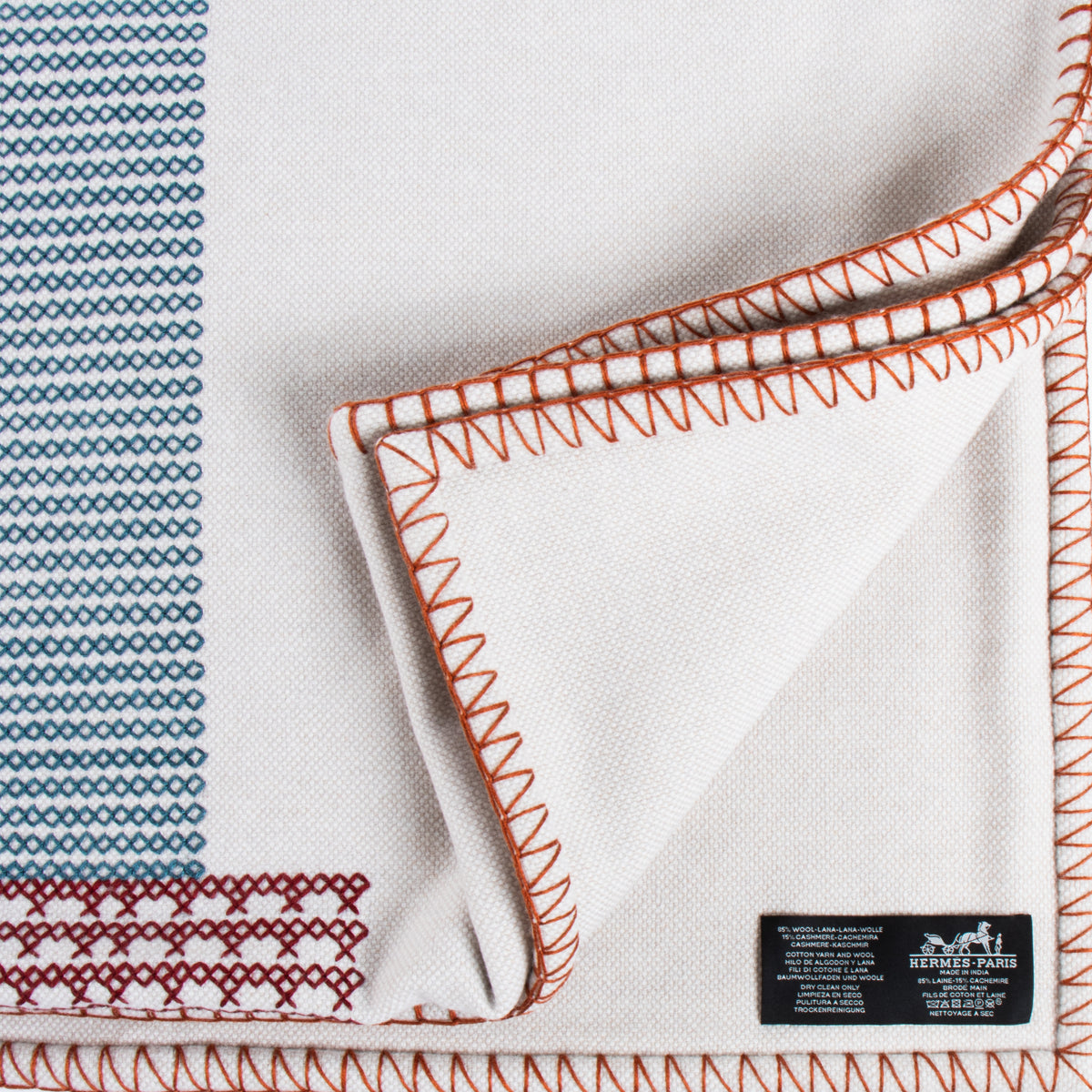 Hermès Wool/Cashmere Blend Selle Craft Blanket Plaid