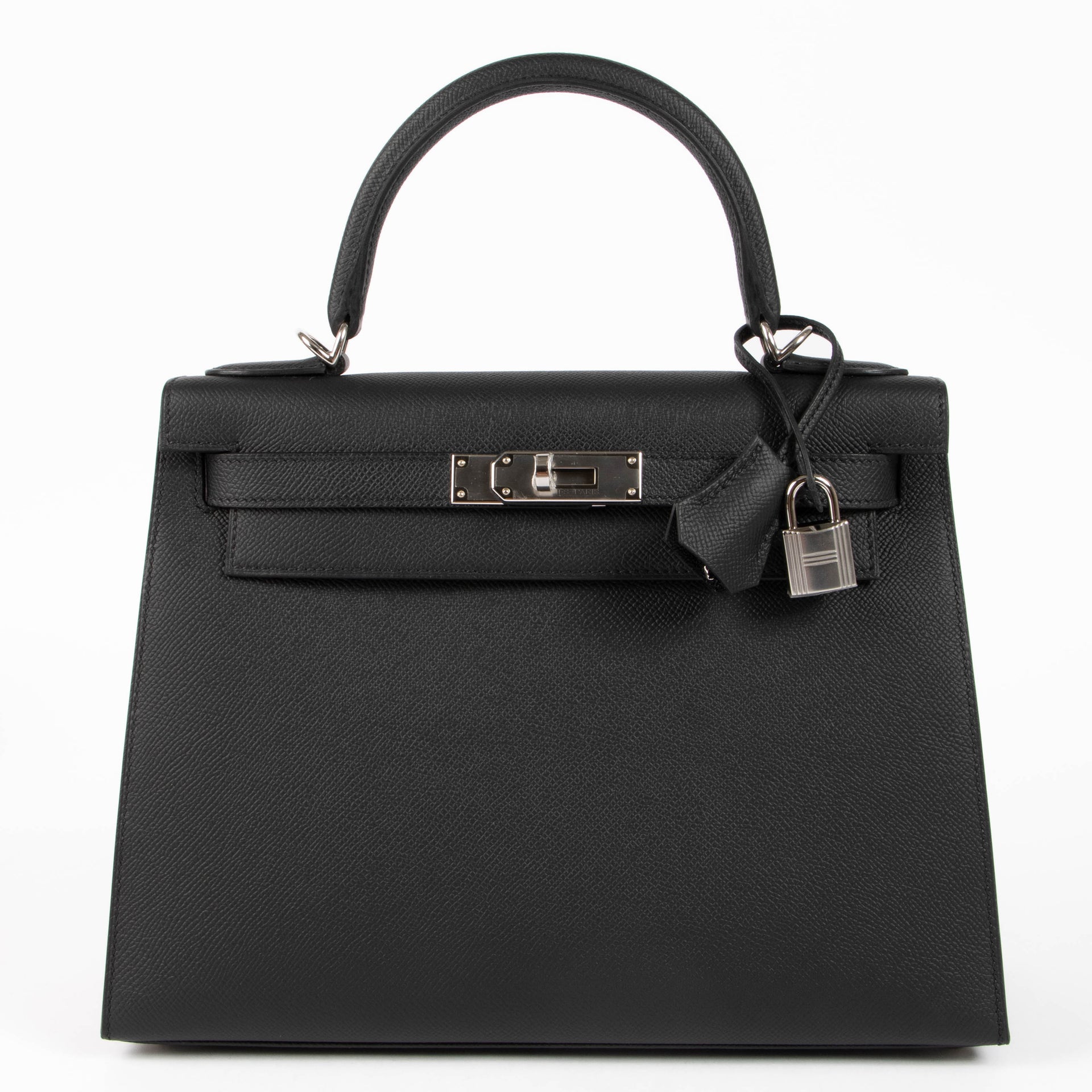 Hermès Kelly 28 Black Epsom Sellier PHW