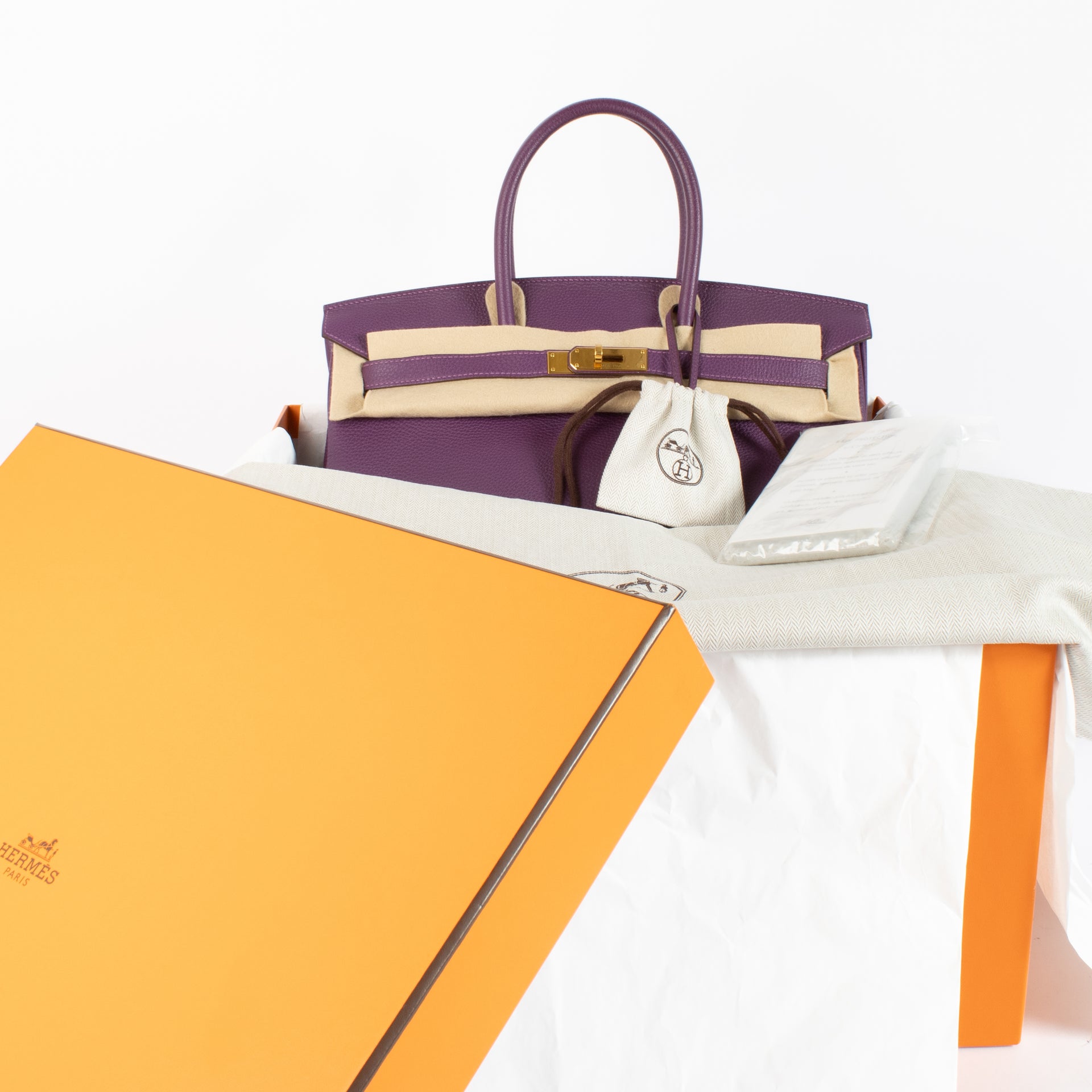 Hermes Birkin 35 Anemone Clemence GHW