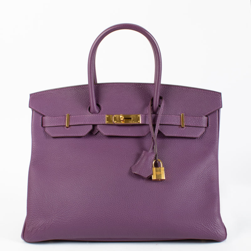 Hermes Birkin 35 Anemone Clemence GHW
