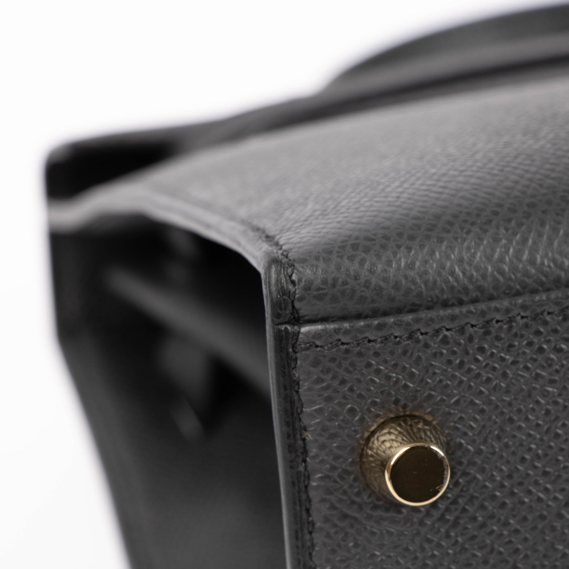 Hermes Kelly 28 Black Epsom GHW