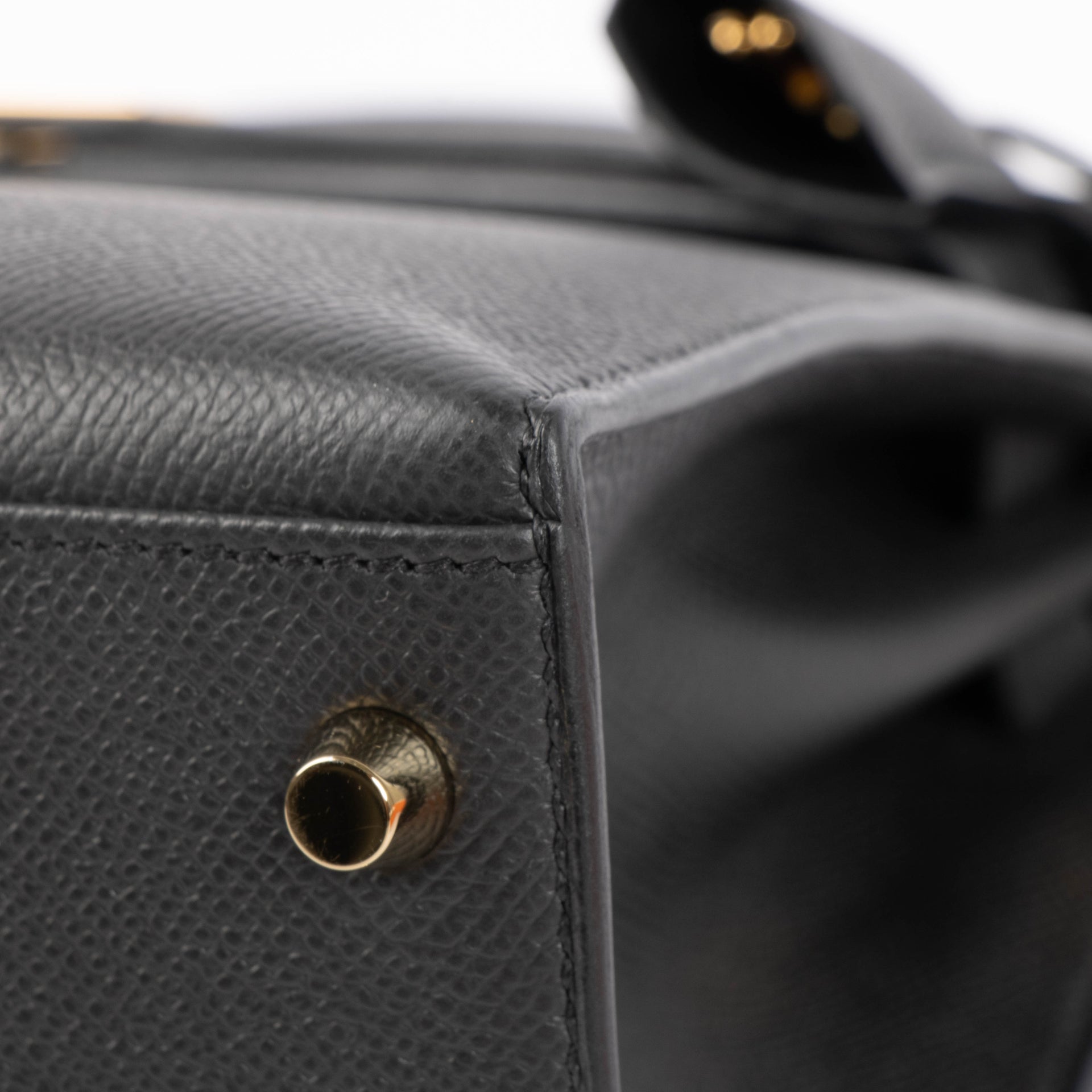 Hermes Kelly 28 Black Epsom GHW