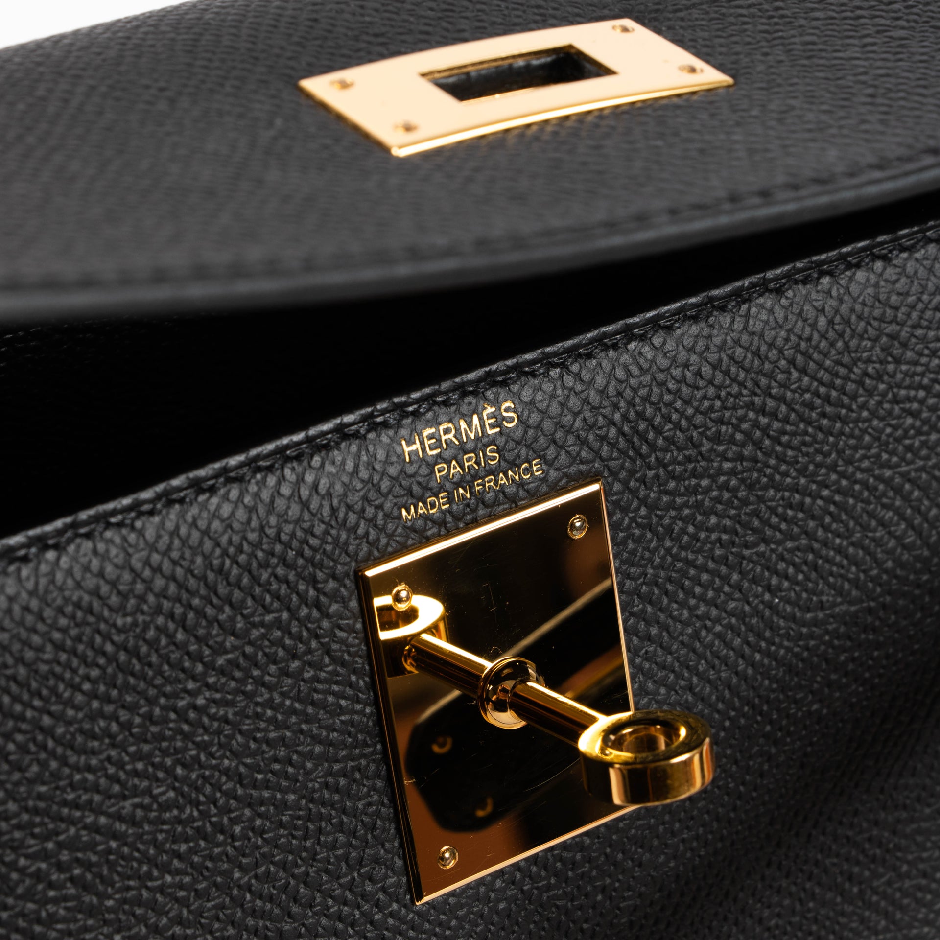 Hermes Kelly 28 Black Epsom GHW