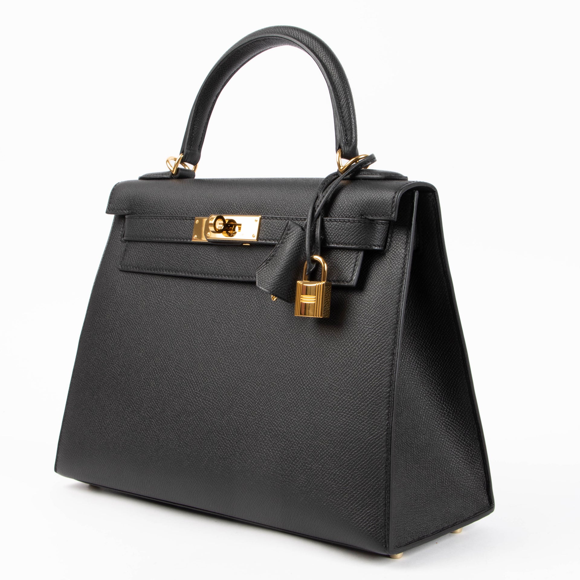 Hermes Kelly 28 Black Epsom GHW