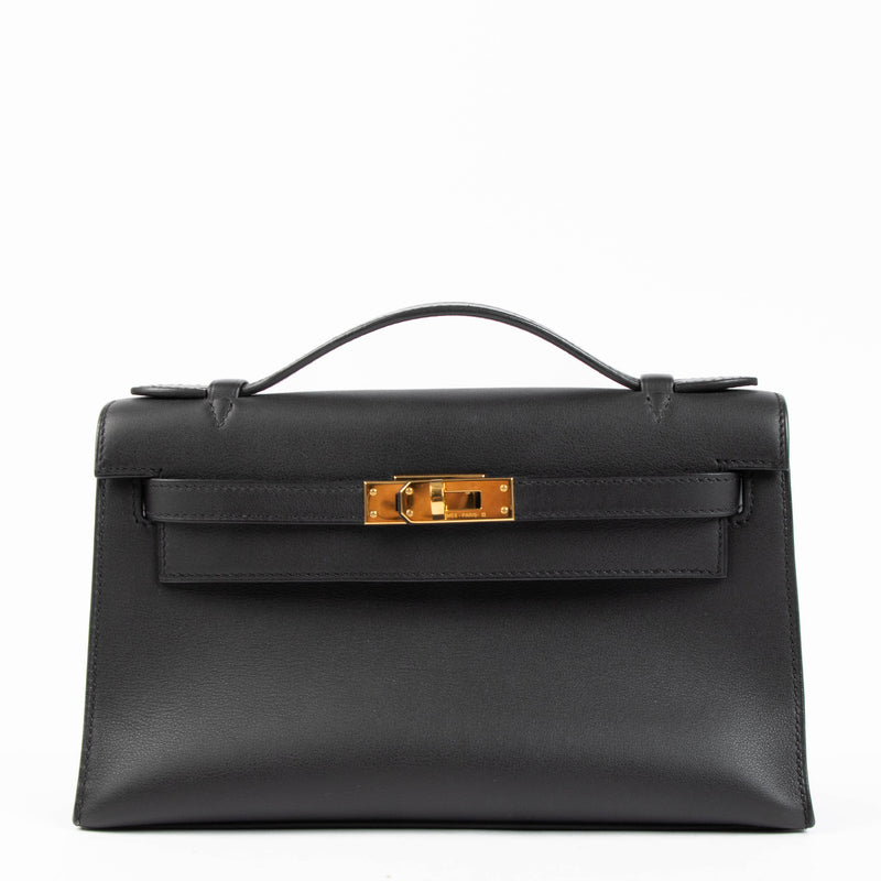 Hermès Kelly Mini Pochette Black Swift GHW