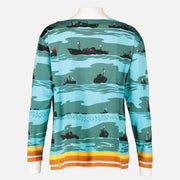 Shop this authentic Hermès Cotton Feux de Route Aperçus La Nuit En Mer Long Sleeve T-Shirt pre-loved on Labellov.com