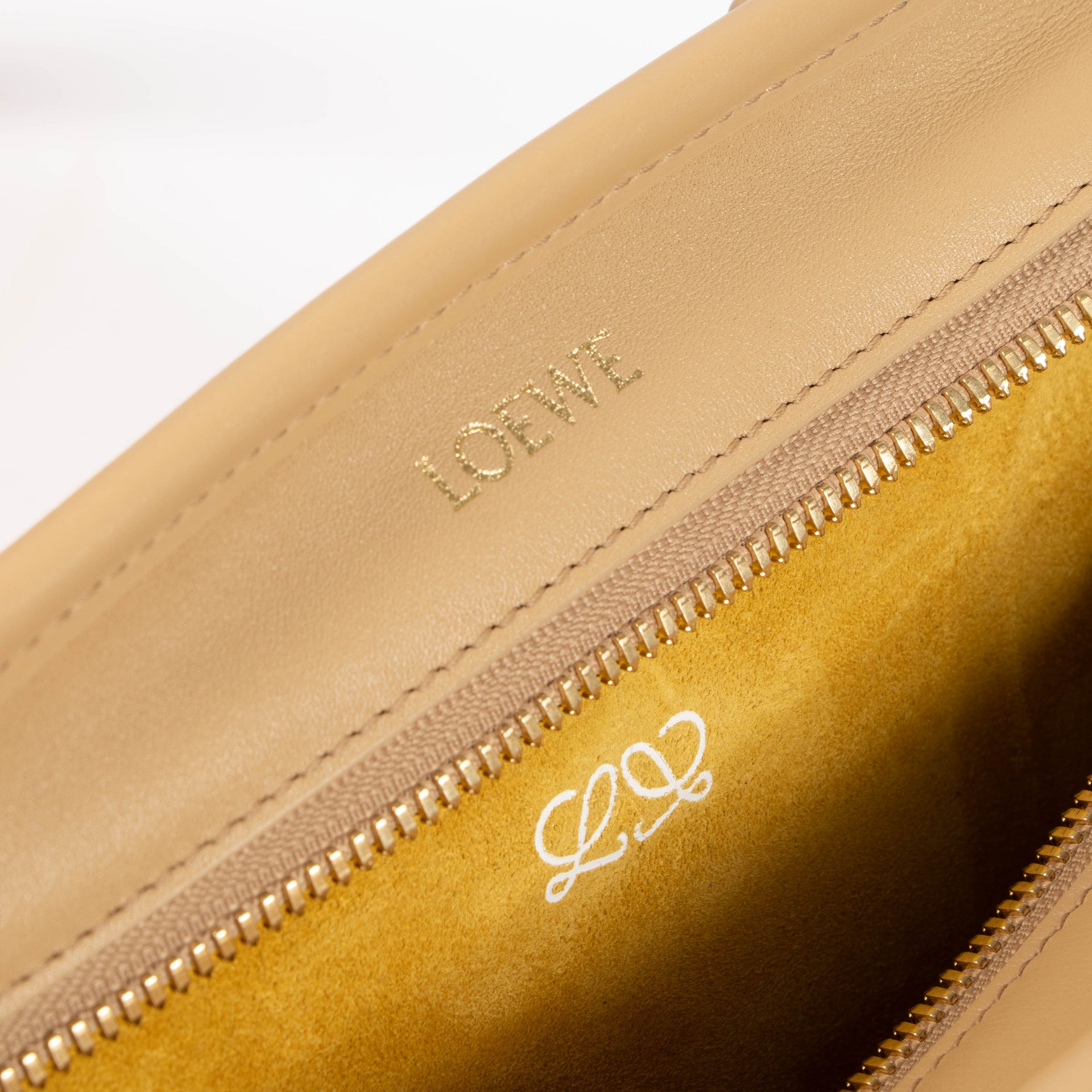 Loewe Silk Beige/Mustard Soft Calfskin Small Amazona 180 Bag