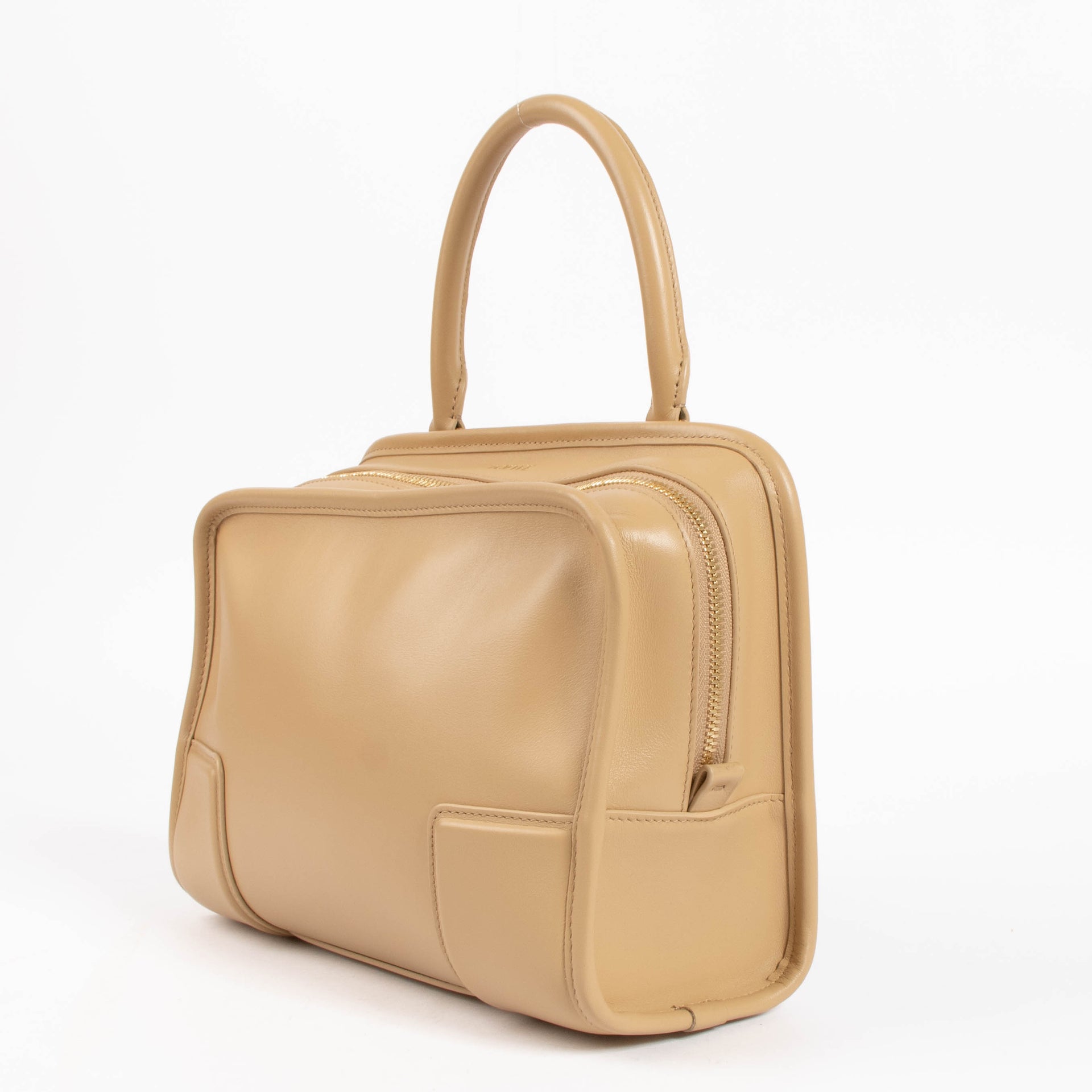 Loewe Silk Beige/Mustard Soft Calfskin Small Amazona 180 Bag