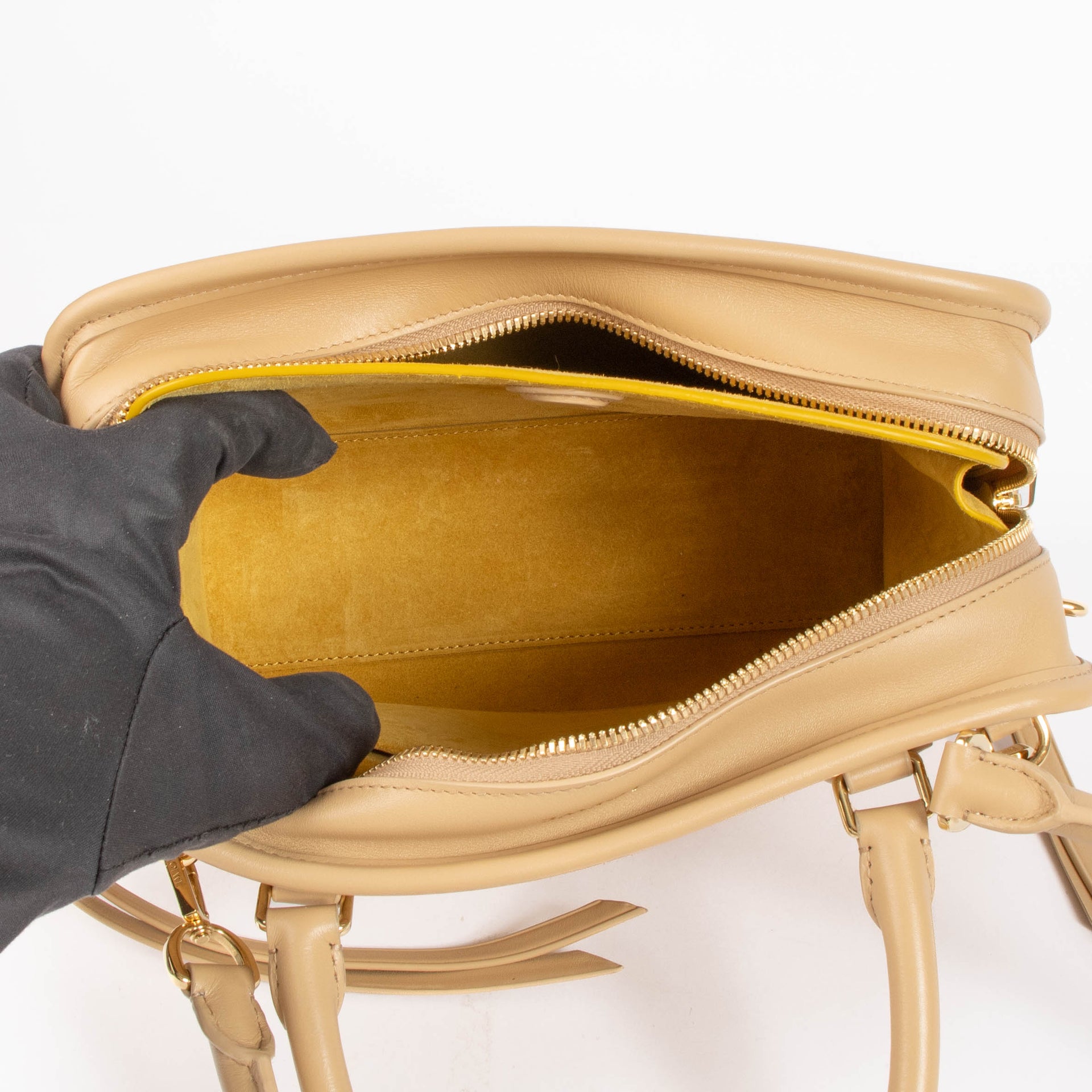 Loewe Silk Beige/Mustard Soft Calfskin Small Amazona 180 Bag