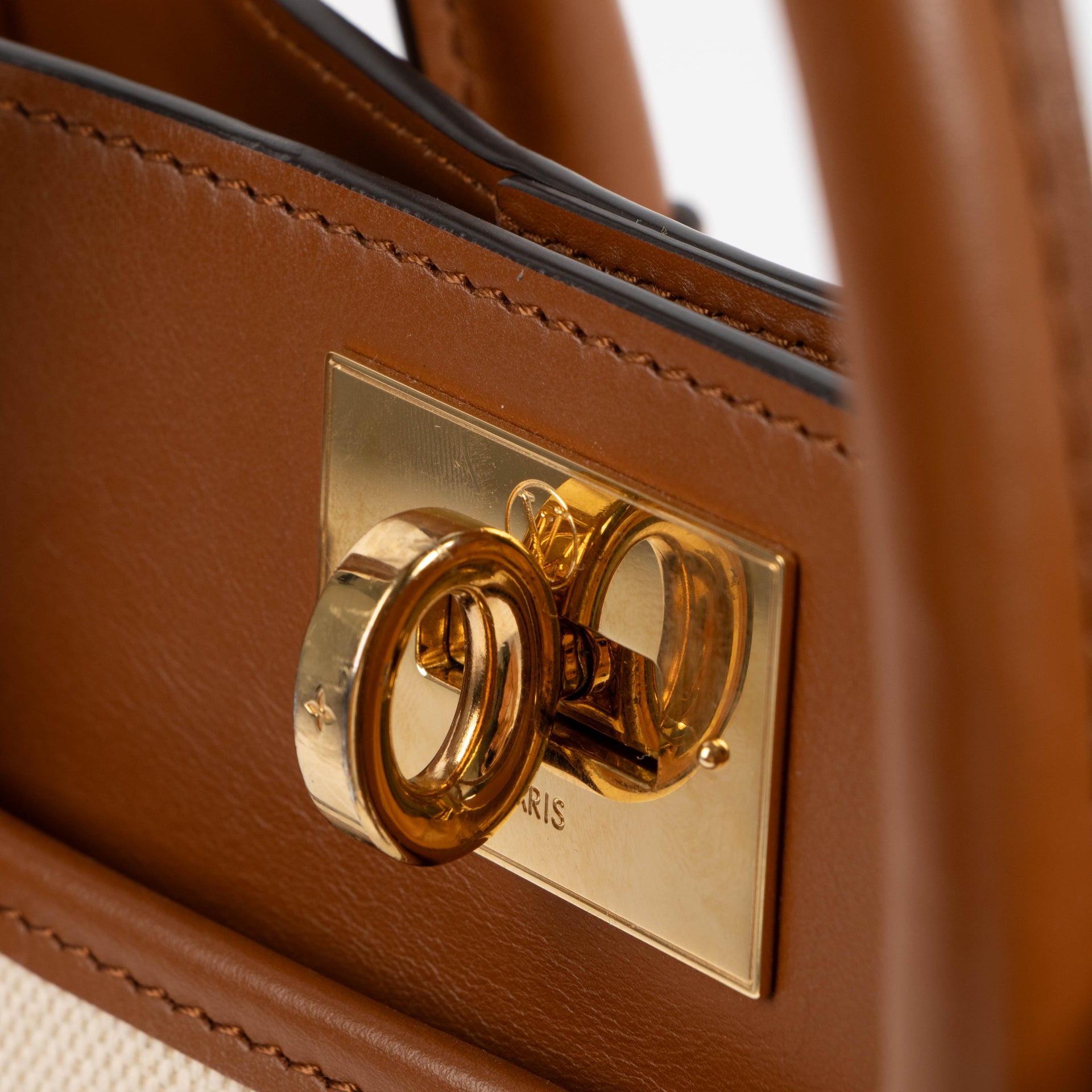 Louis Vuitton Tan Canvas On My Side MM Bag