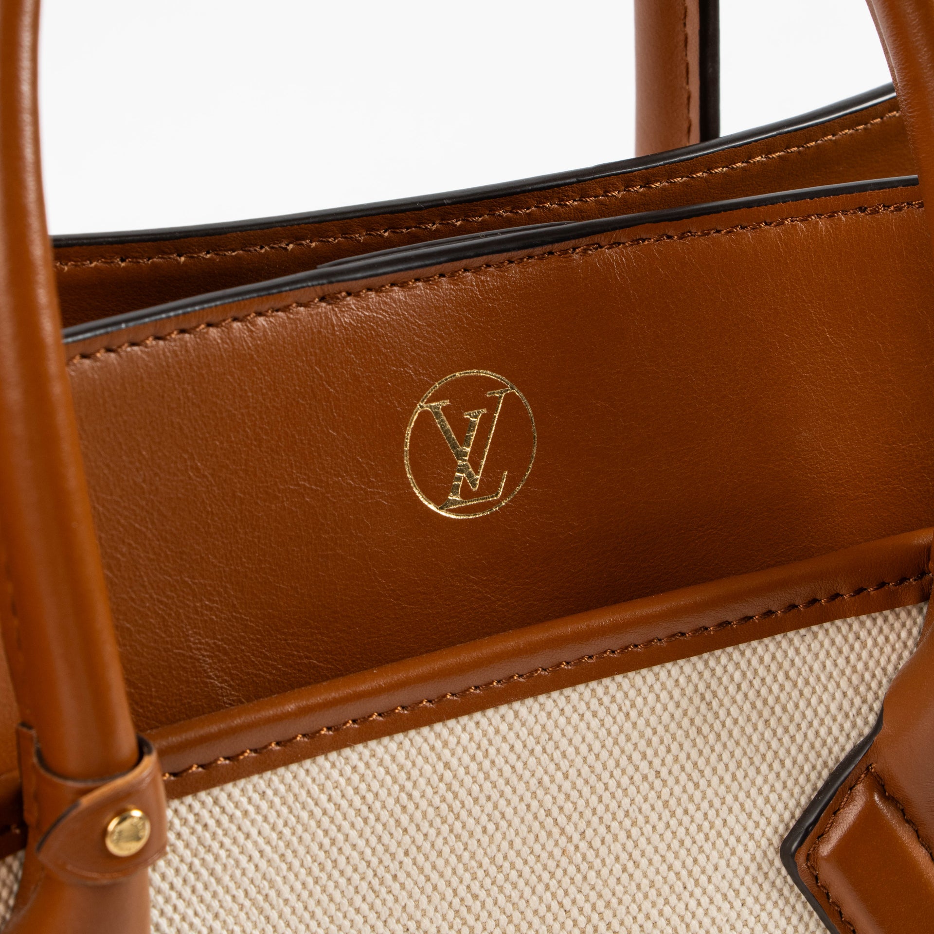 Louis Vuitton Tan Canvas On My Side MM Bag