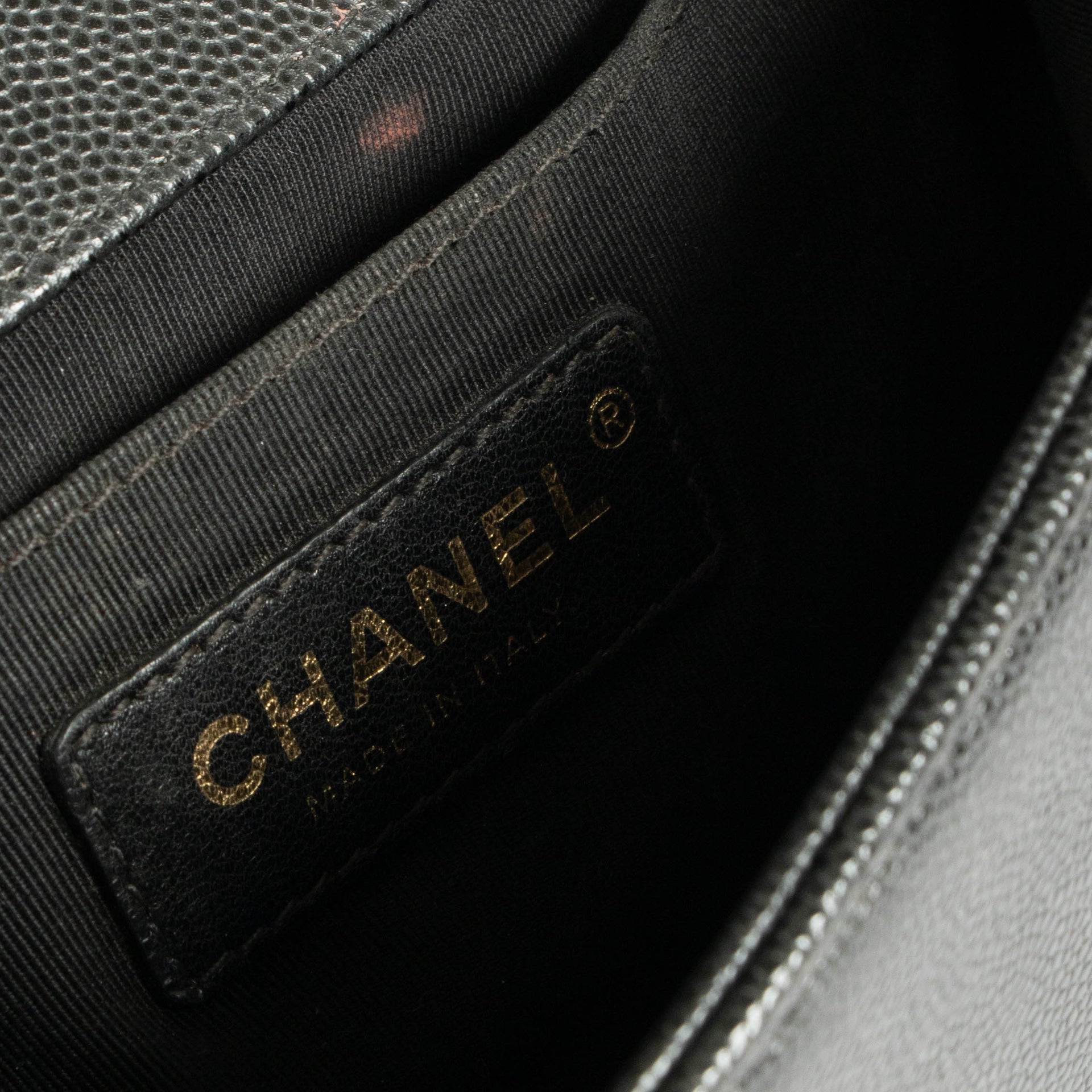 Shop this 100% authentic Chanel Black Caviar Small Boy Chanel Bag at Labellov.com
