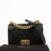 Shop this 100% authentic Chanel Black Caviar Small Boy Chanel Bag at Labellov.com