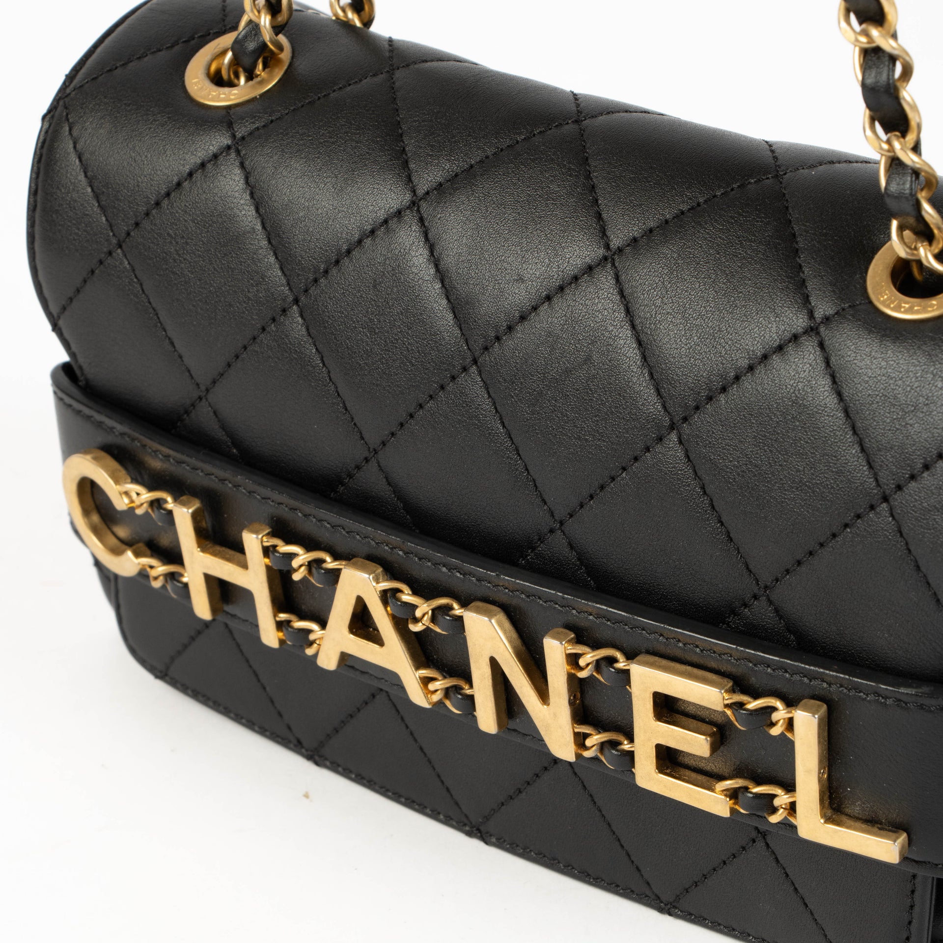 Shop this 100% authentic Chanel Black Enchained Small Flap Bag at Labellov.com