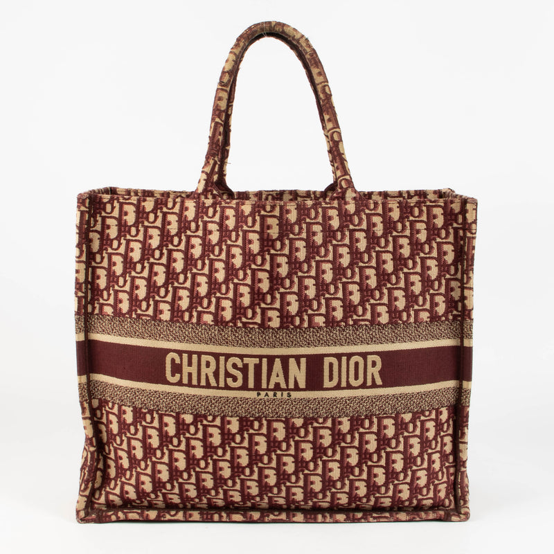 Shop this 100% authentic Christian Dior Burgundy Oblique Large Book Tote Bag at Labellov.com