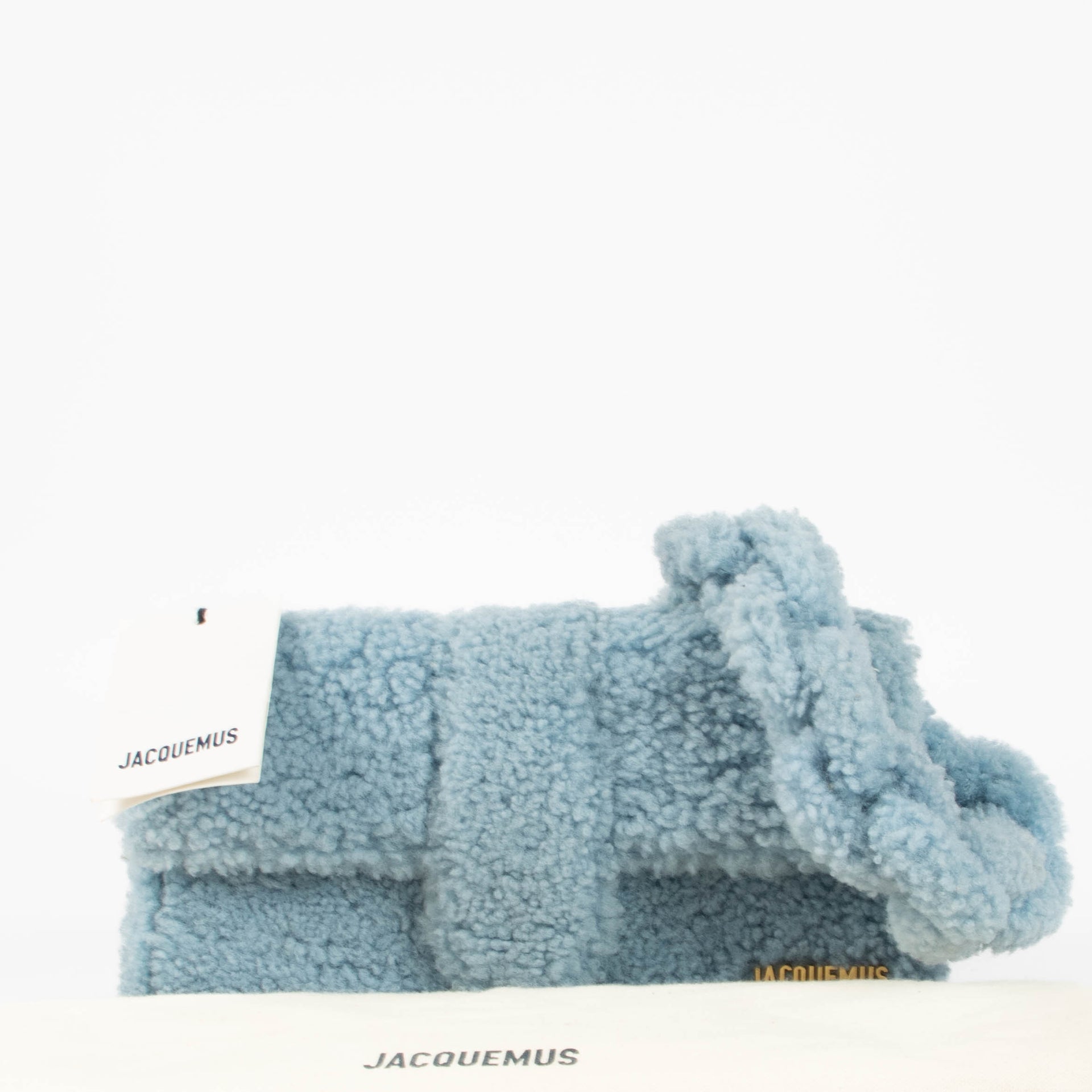 Jacquemus Light Blue Shearling Bambidou Bag