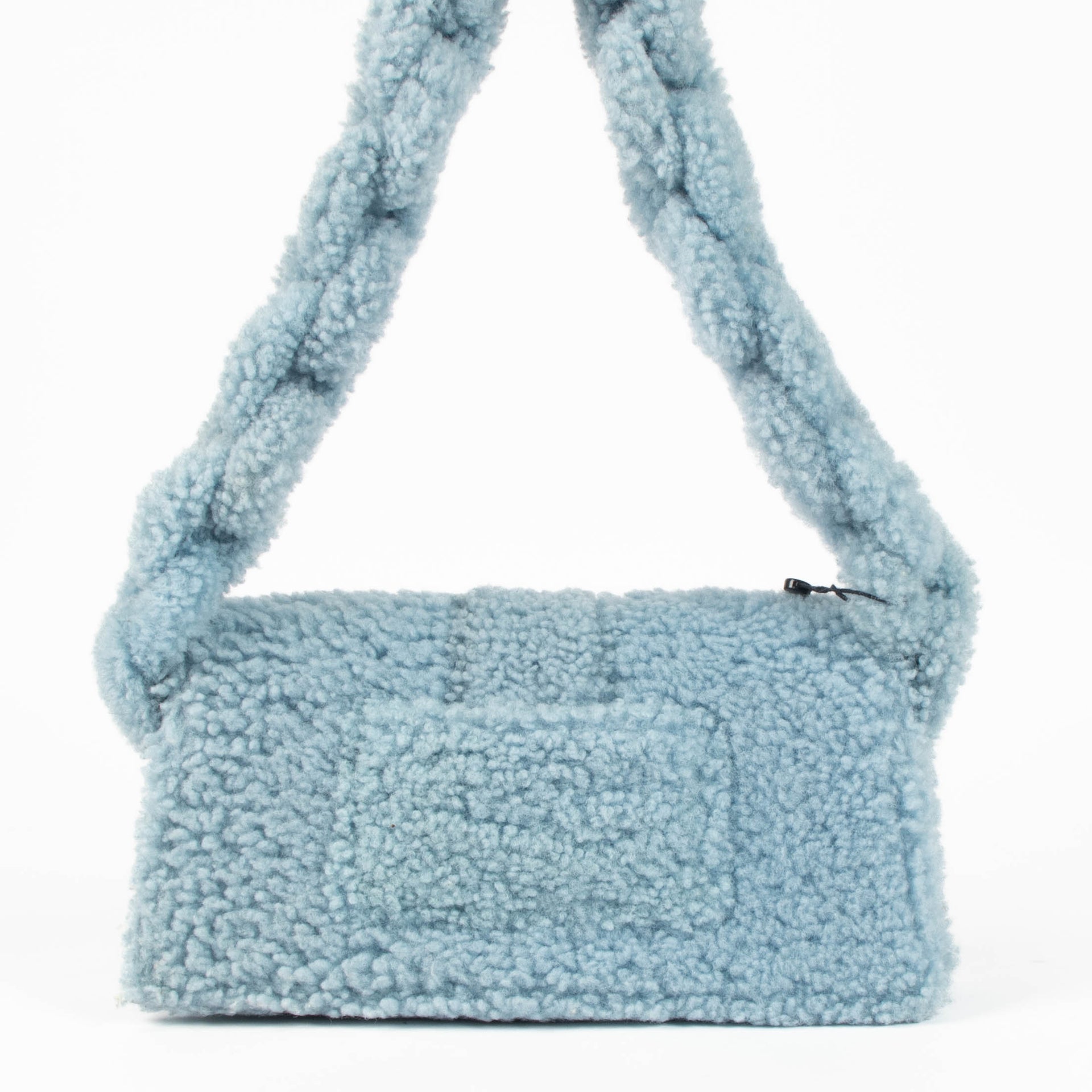 Jacquemus Light Blue Shearling Bambidou Bag