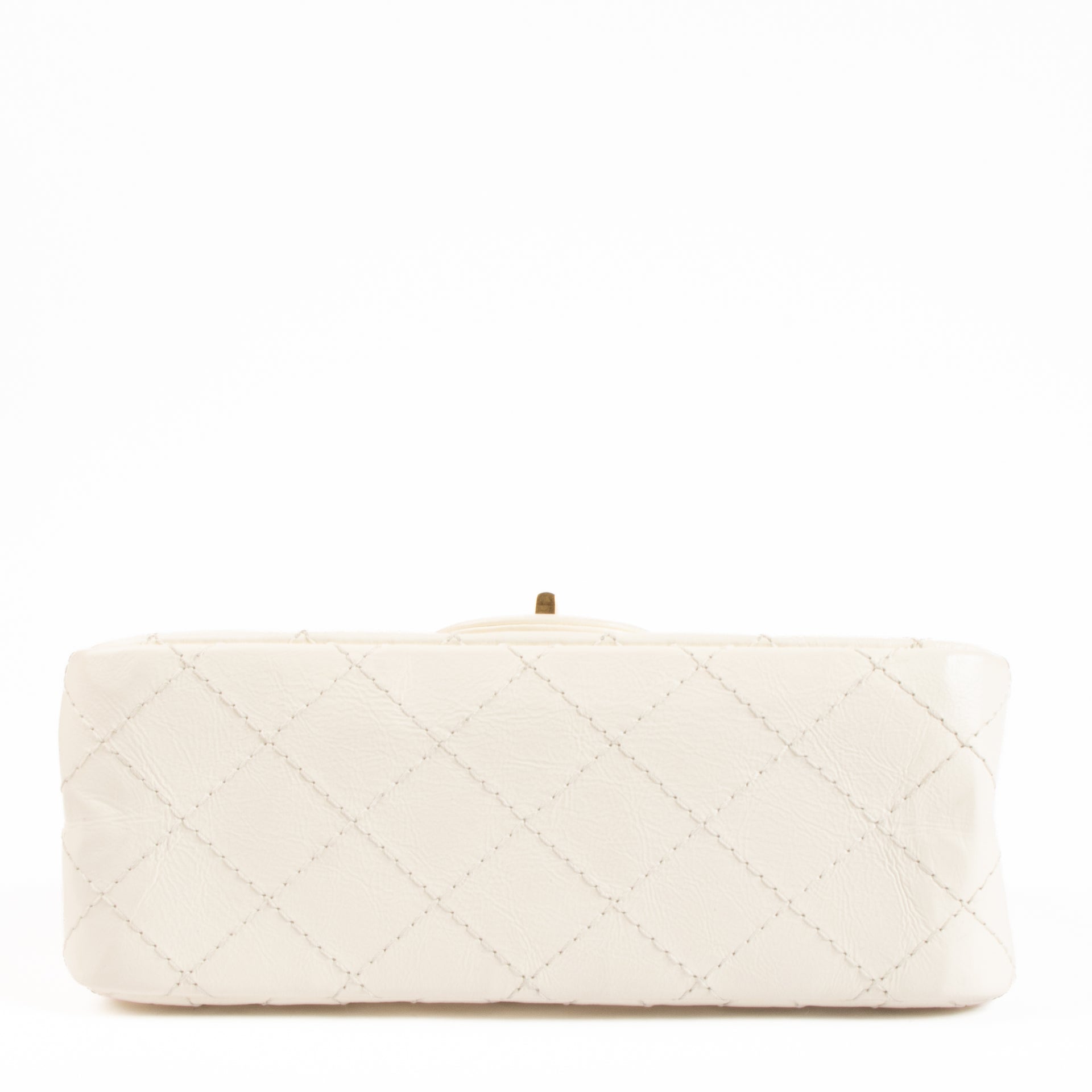 Chanel White Aged Calfskin Reissue 2.55 Mini Handbag