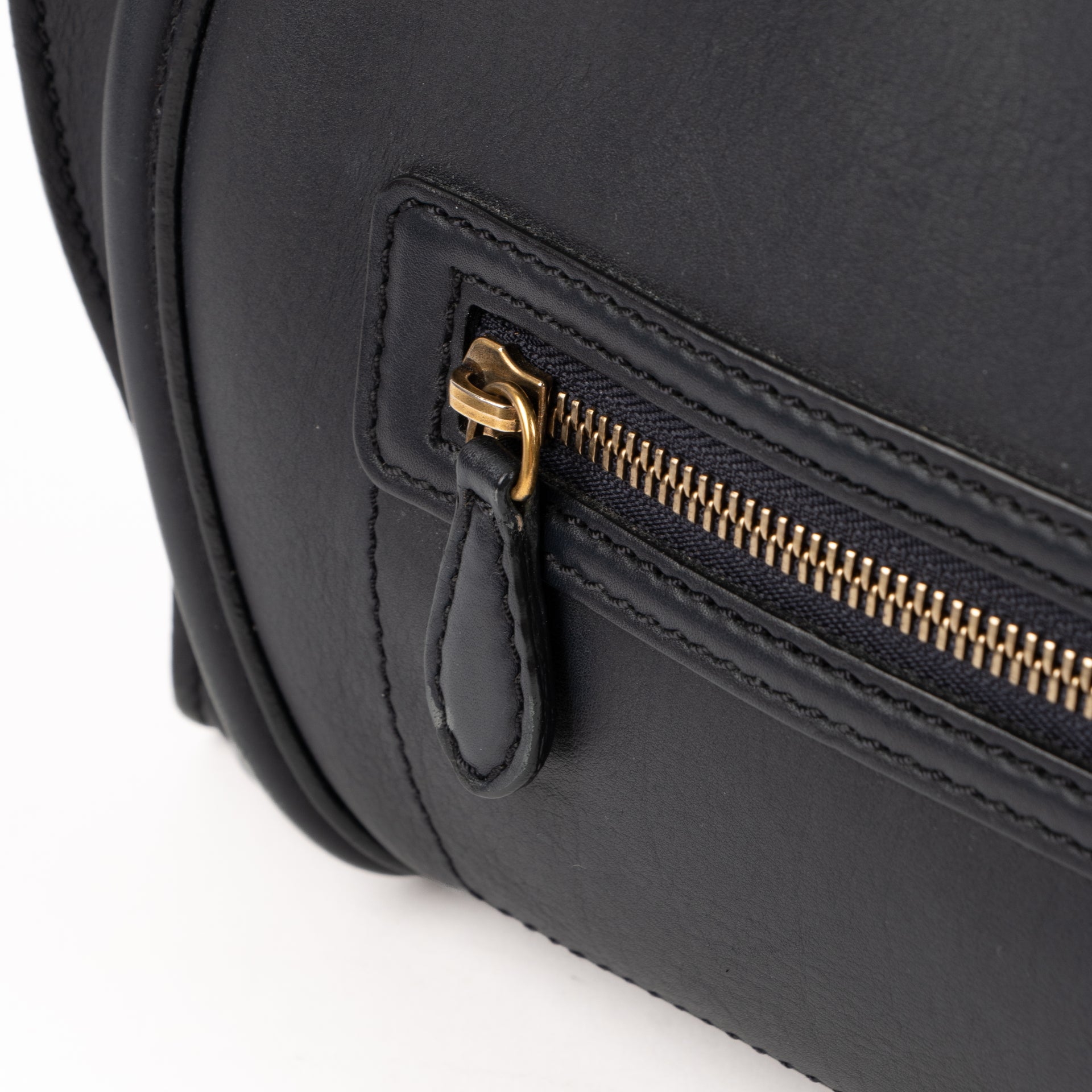 Celine Blue Leather Luggage Mini Tote Bag