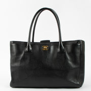 Shop this authentic Chanel Black Leather Medium Executive Tote Bag pre-loved on Labellov.com 