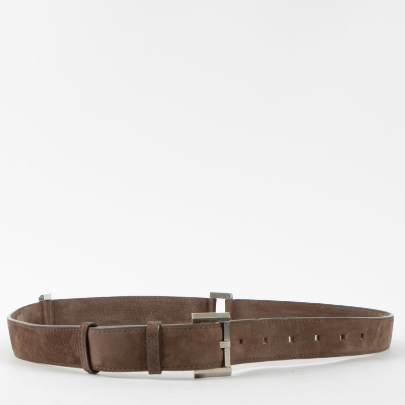 Shop this authentic Delvaux Taupe Nubuck Belt  at Labellov.com
