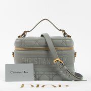 Shop the authentic Christian Dior Grey Cannage Diortravel Small Vanity Bag at Labellov.com