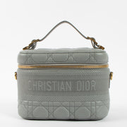 Shop the authentic Christian Dior Grey Cannage Diortravel Small Vanity Bag at Labellov.com