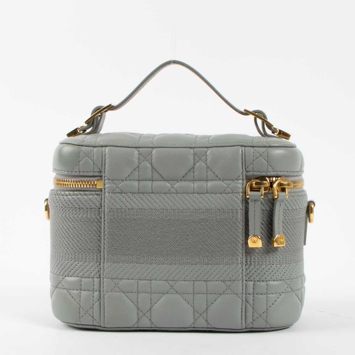 Shop the authentic Christian Dior Grey Cannage Diortravel Small Vanity Bag at Labellov.com
