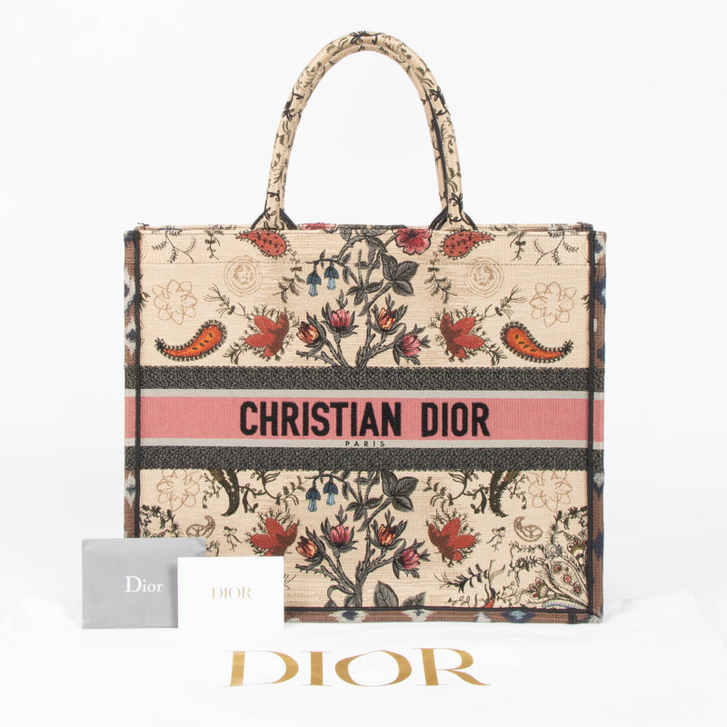 Christian Dior Multicolor Flowers Book Tote