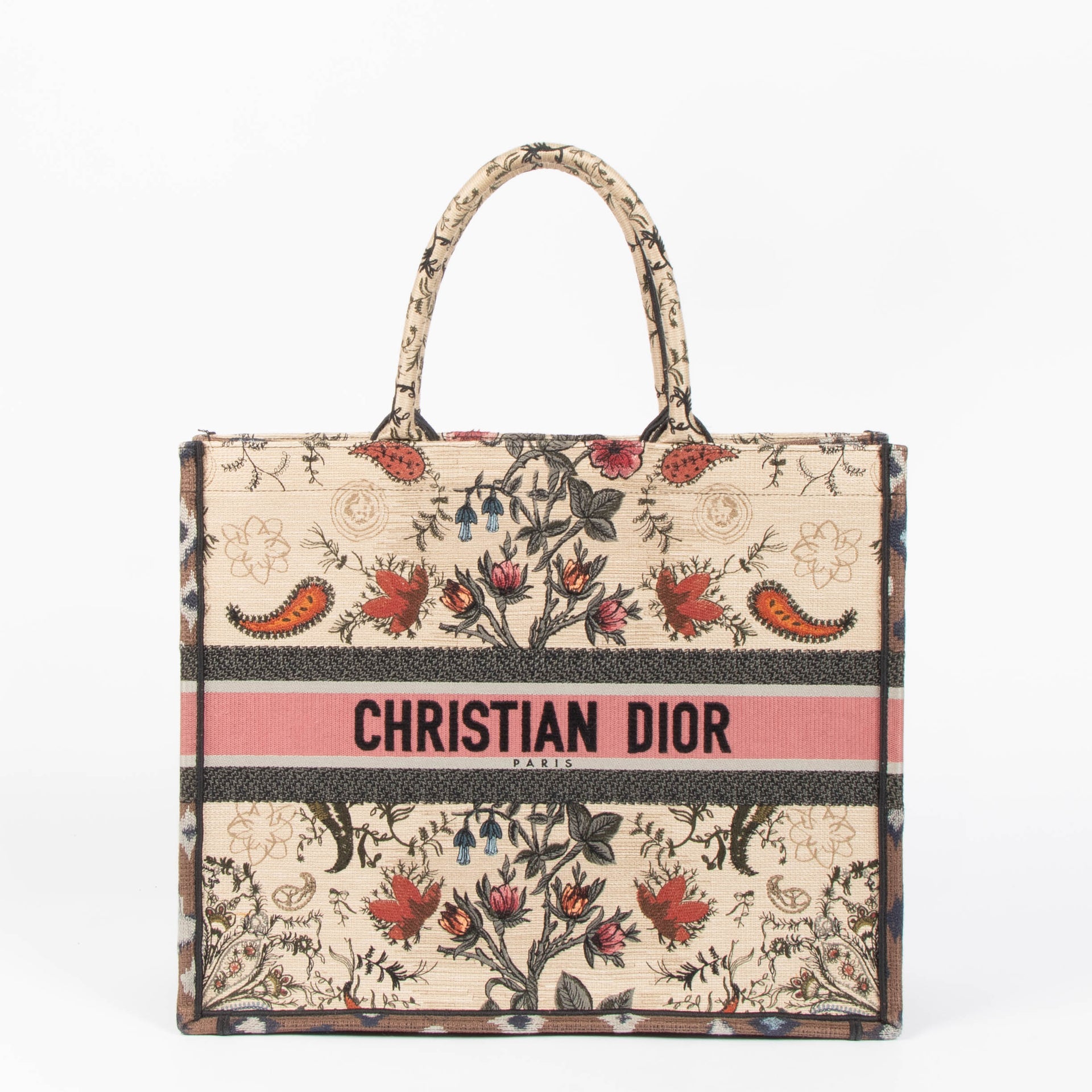 Christian Dior Multicolor Flowers Book Tote