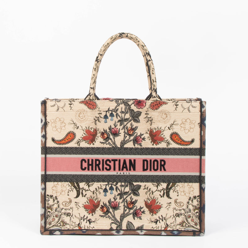 Christian Dior Multicolor Flowers Book Tote