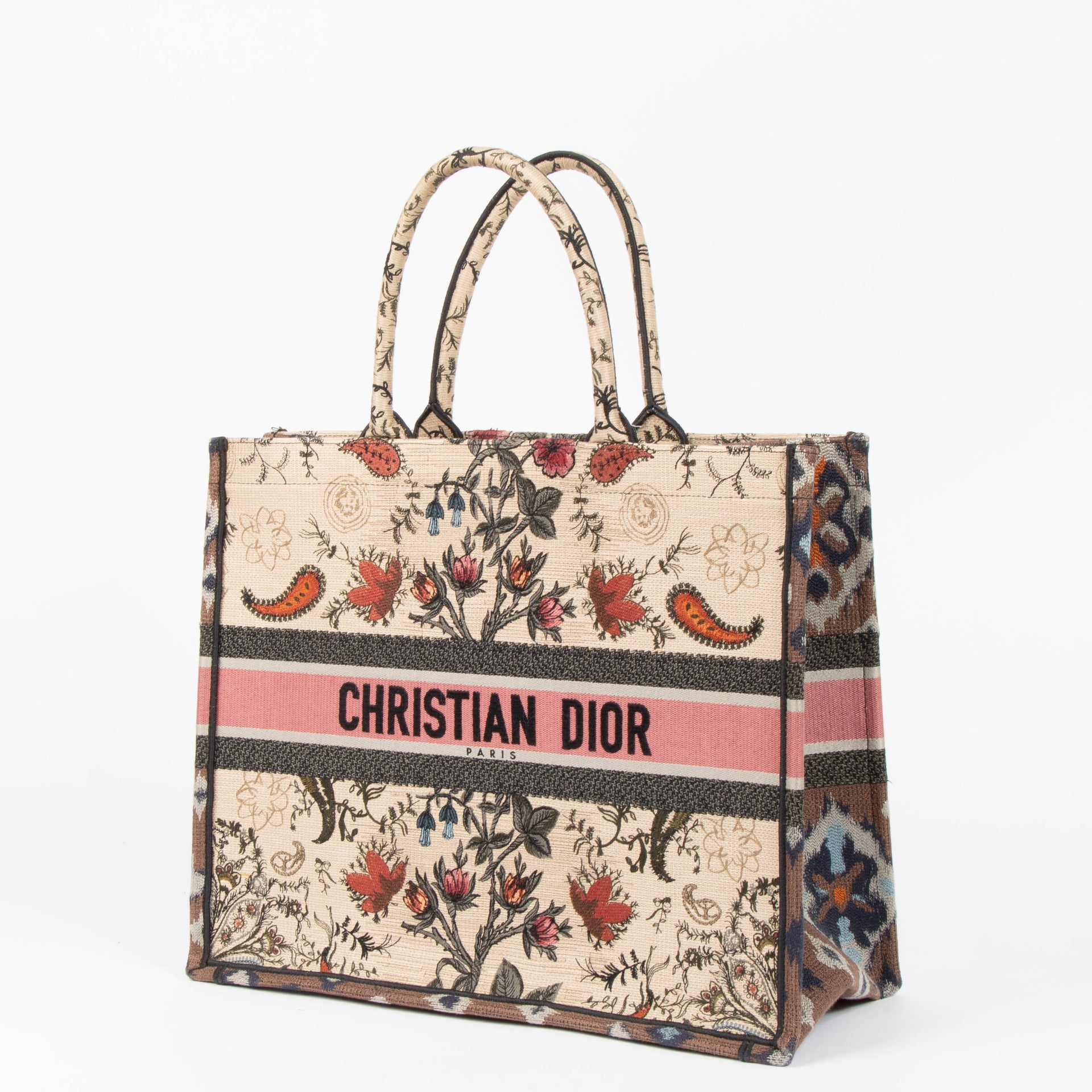 Christian Dior Multicolor Flowers Book Tote