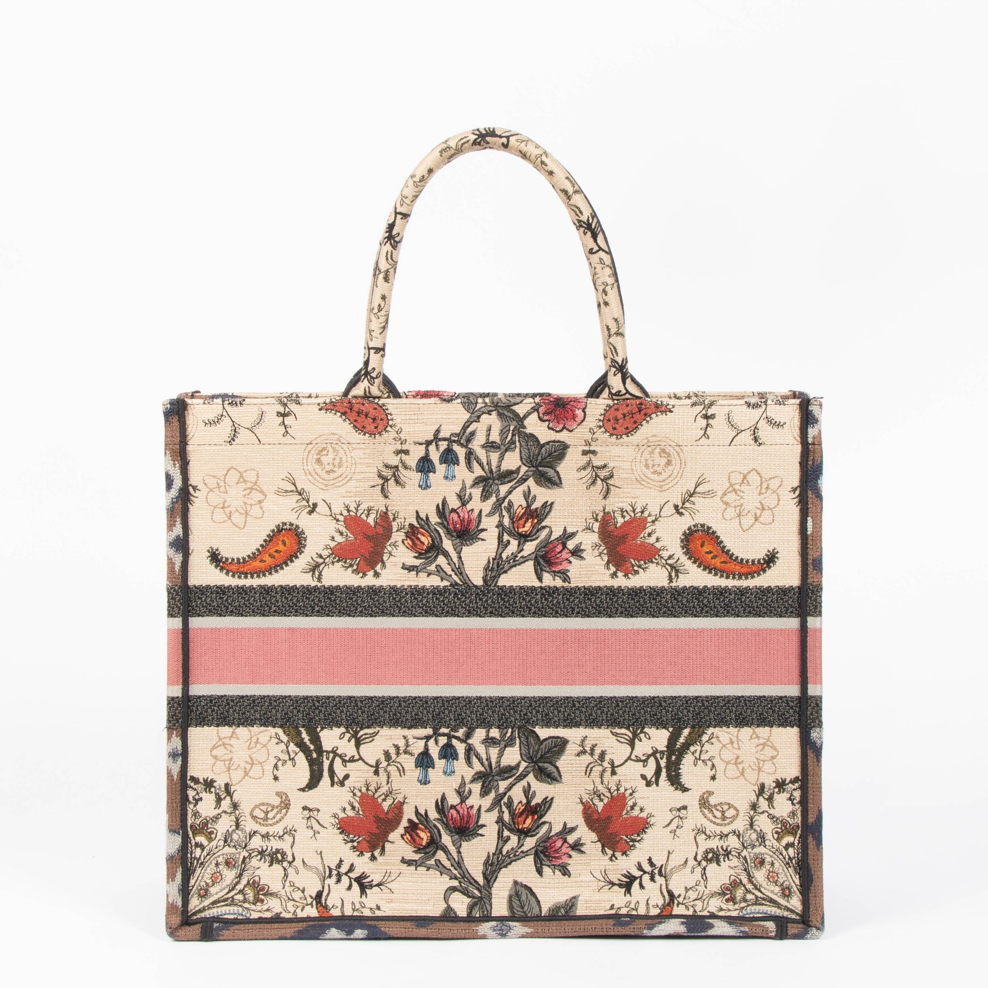 Christian Dior Multicolor Flowers Book Tote