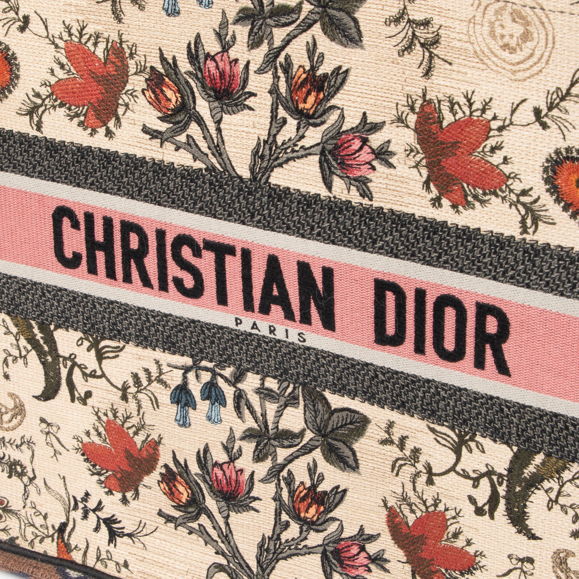 Christian Dior Multicolor Flowers Book Tote