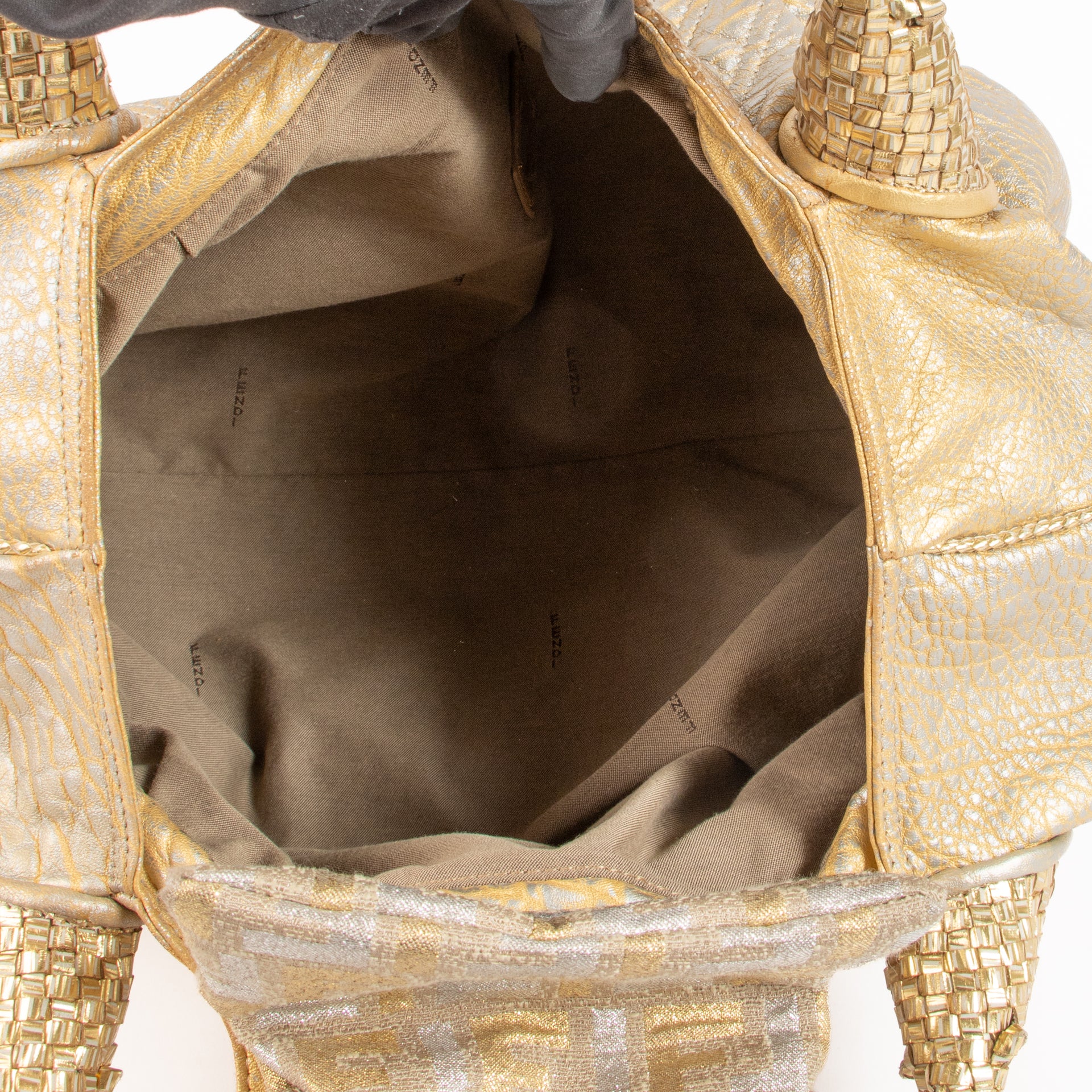 Fendi Gold Leather Spy Bag