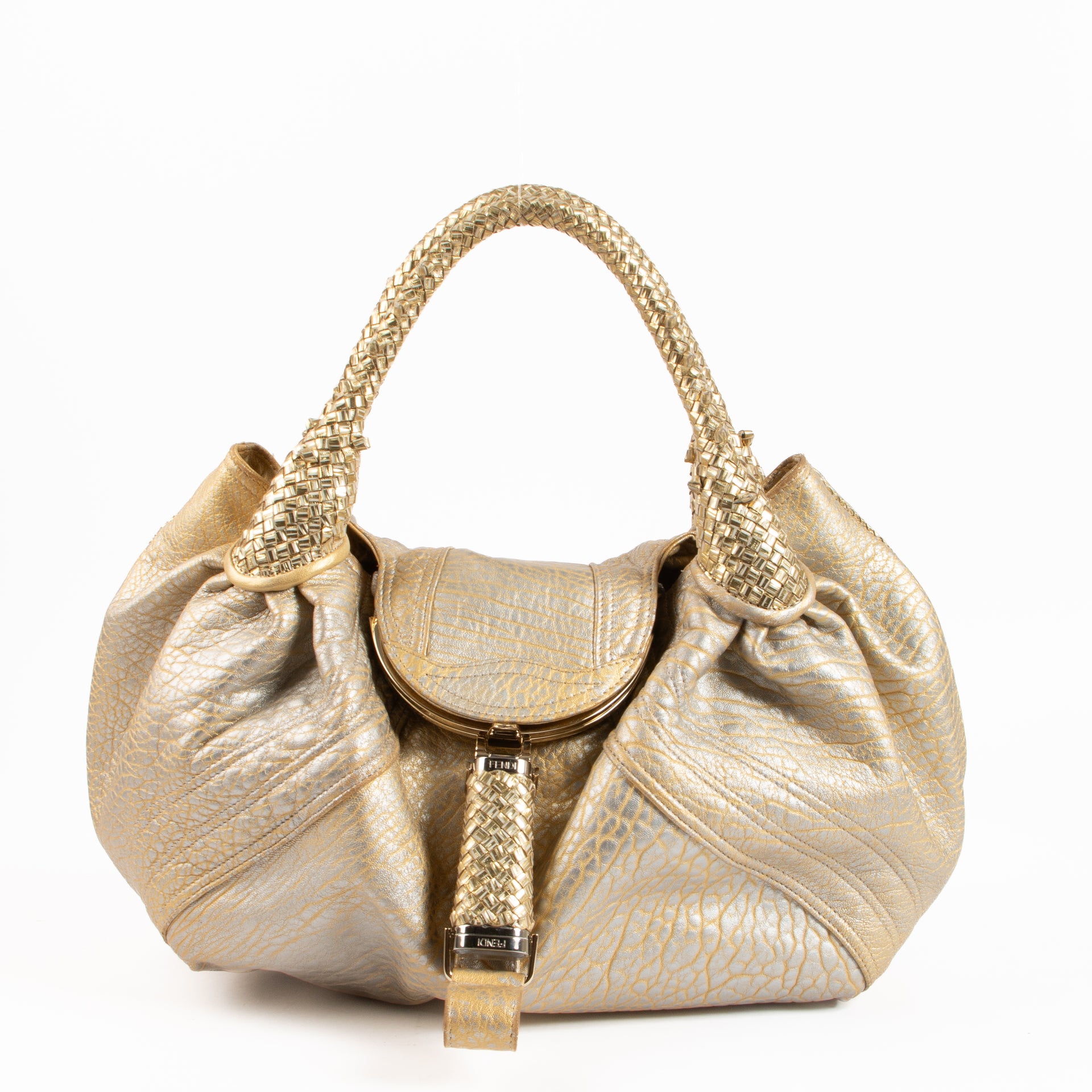 Fendi Gold Leather Spy Bag