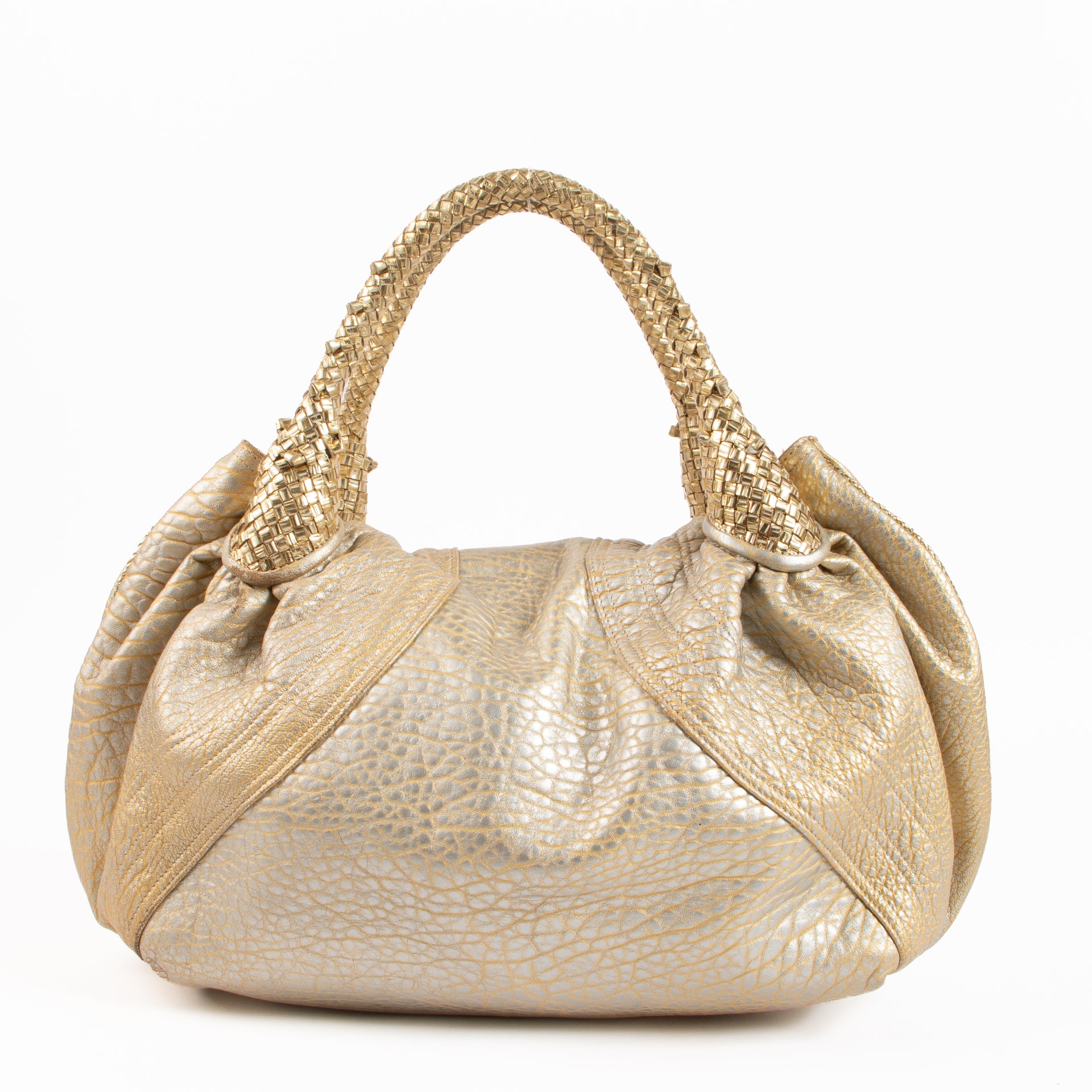 Fendi Gold Leather Spy Bag