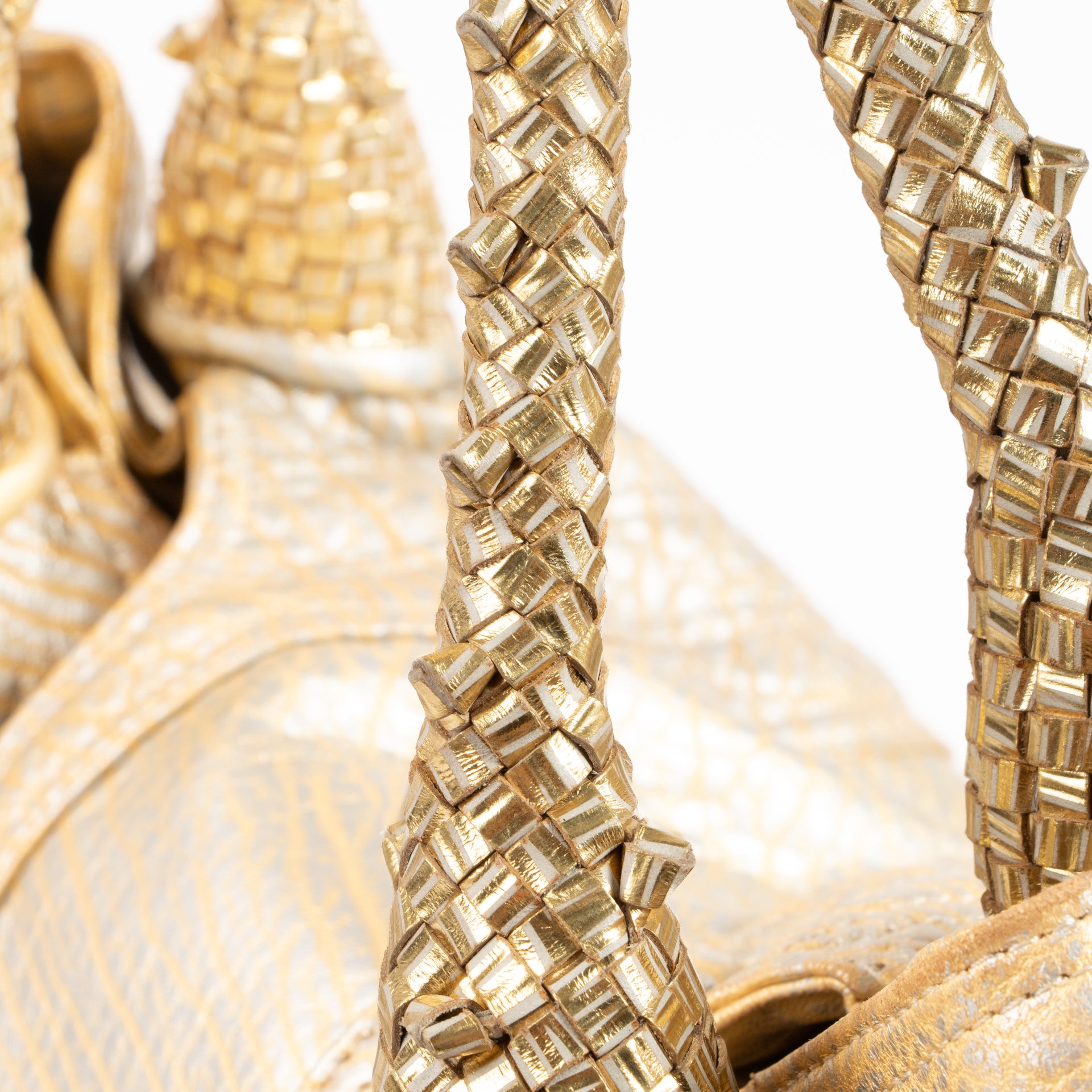 Fendi Gold Leather Spy Bag