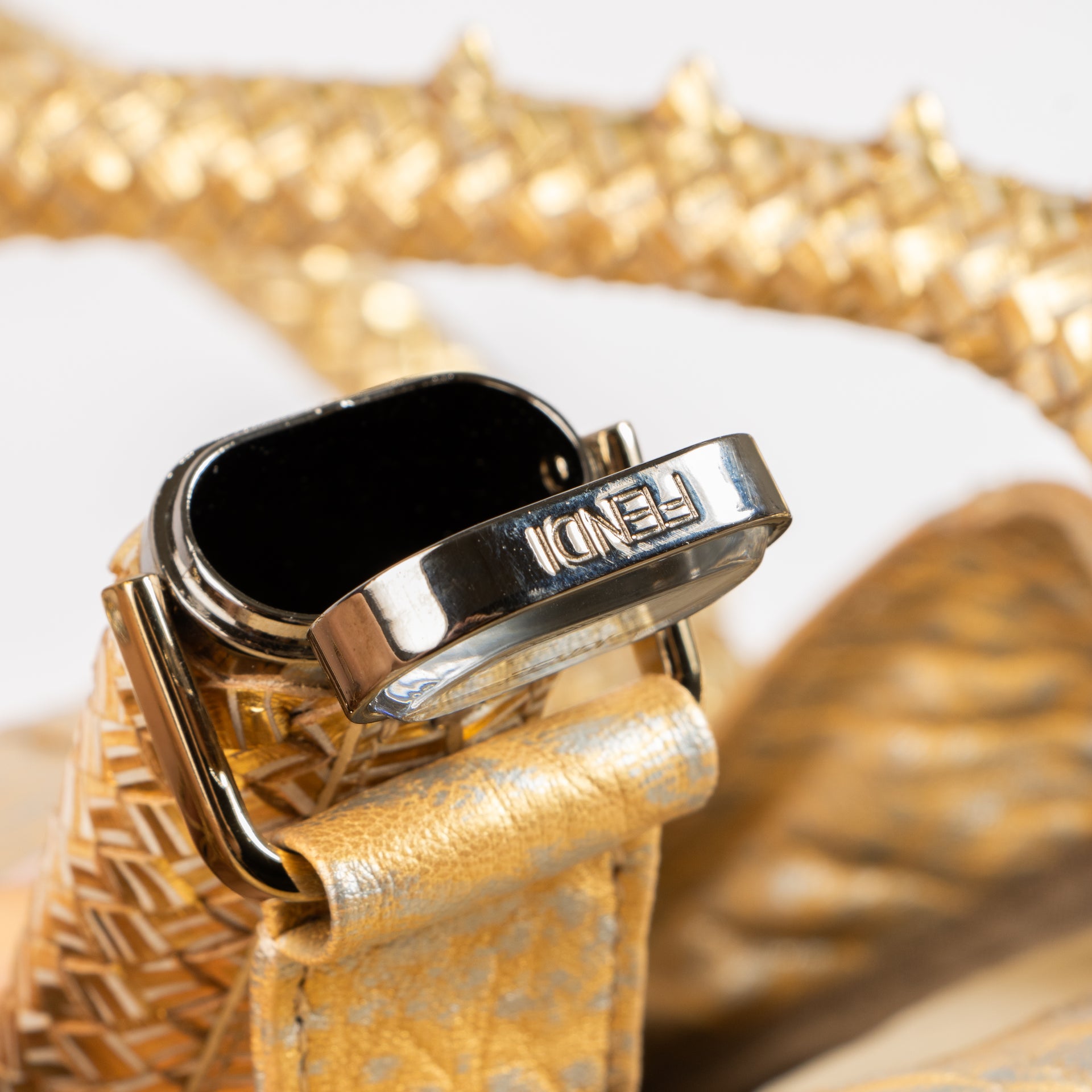 Fendi Gold Leather Spy Bag