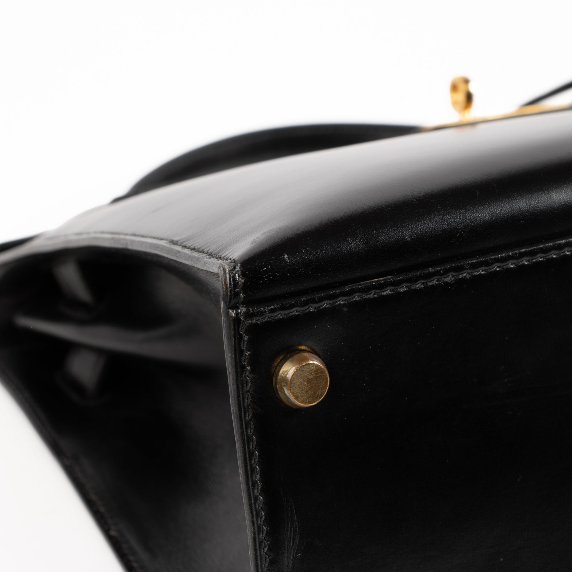 Hermès Vintage Kelly 32 Black Box GHW