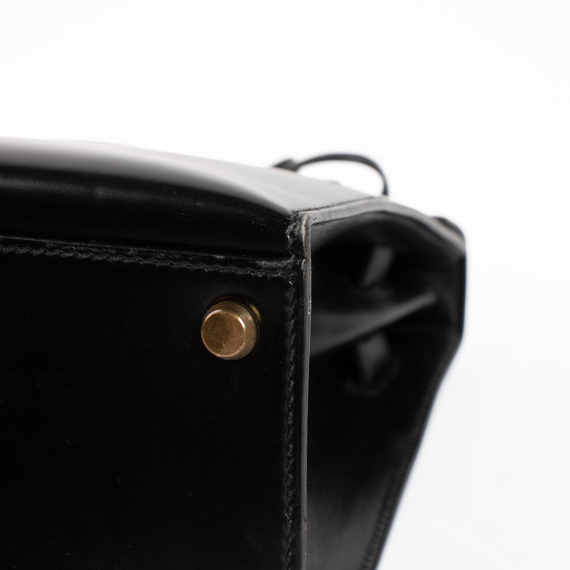 Hermès Vintage Kelly 32 Black Box GHW