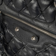 Shop the authentic Balenciaga Blue Leather Quilted Plombe Shoulder Bag second hand on Labellov.com