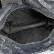 Shop the authentic Balenciaga Blue Leather Quilted Plombe Shoulder Bag second hand on Labellov.com