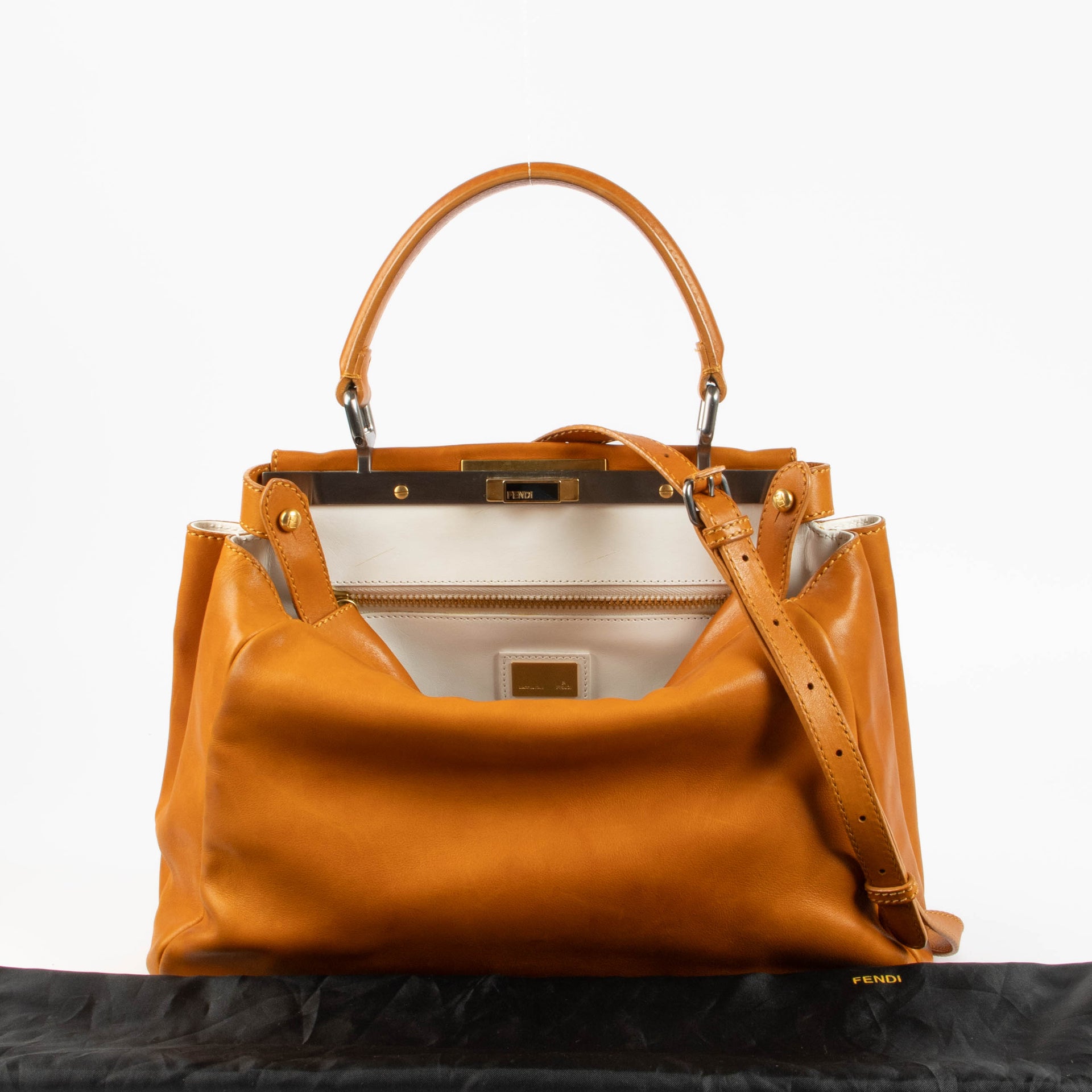 Shop the authentic Fendi Orange Peekaboo second hand on Labellov.com