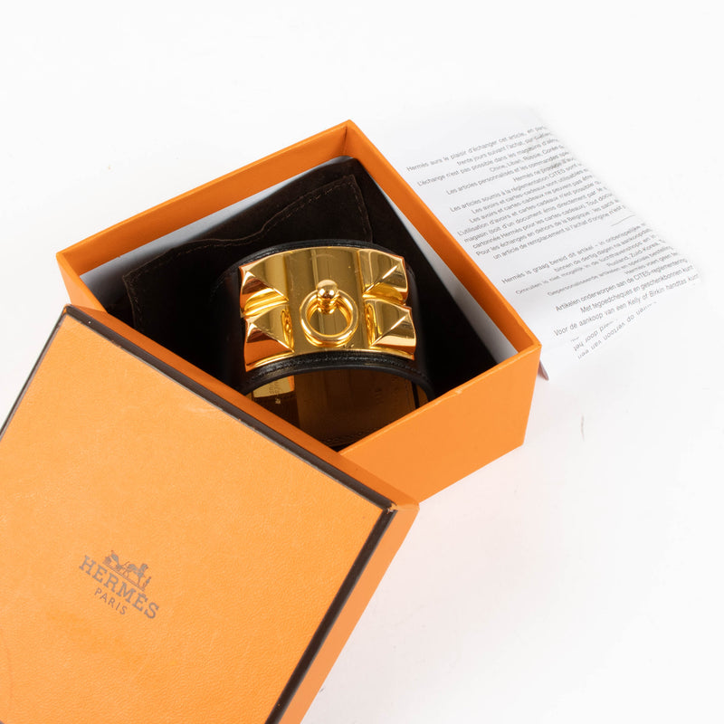 Shop the authentic Hermes Black Collier de Chien Bracelet second hand on Labellov.com