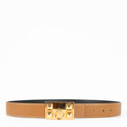 Shop the authentic Hermes Gold Leather Reversible Belt second hand on Labellov.com