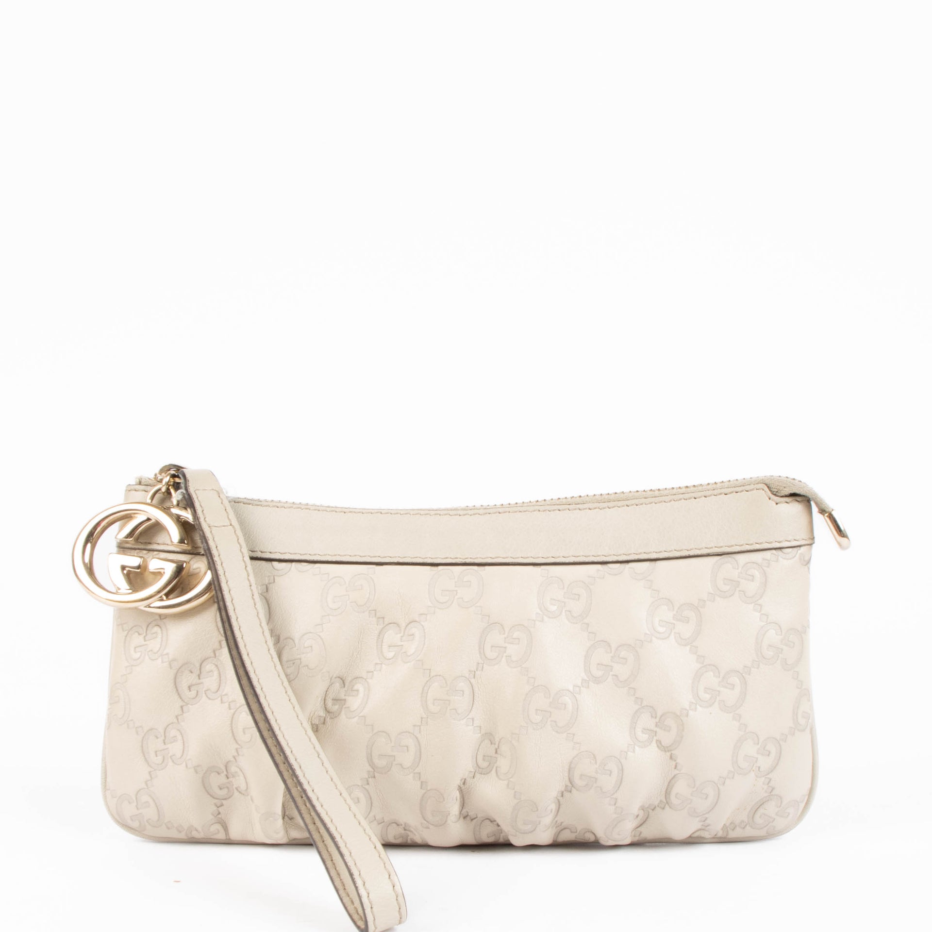 Gucci Nude Guccissima Wristlet Pouch